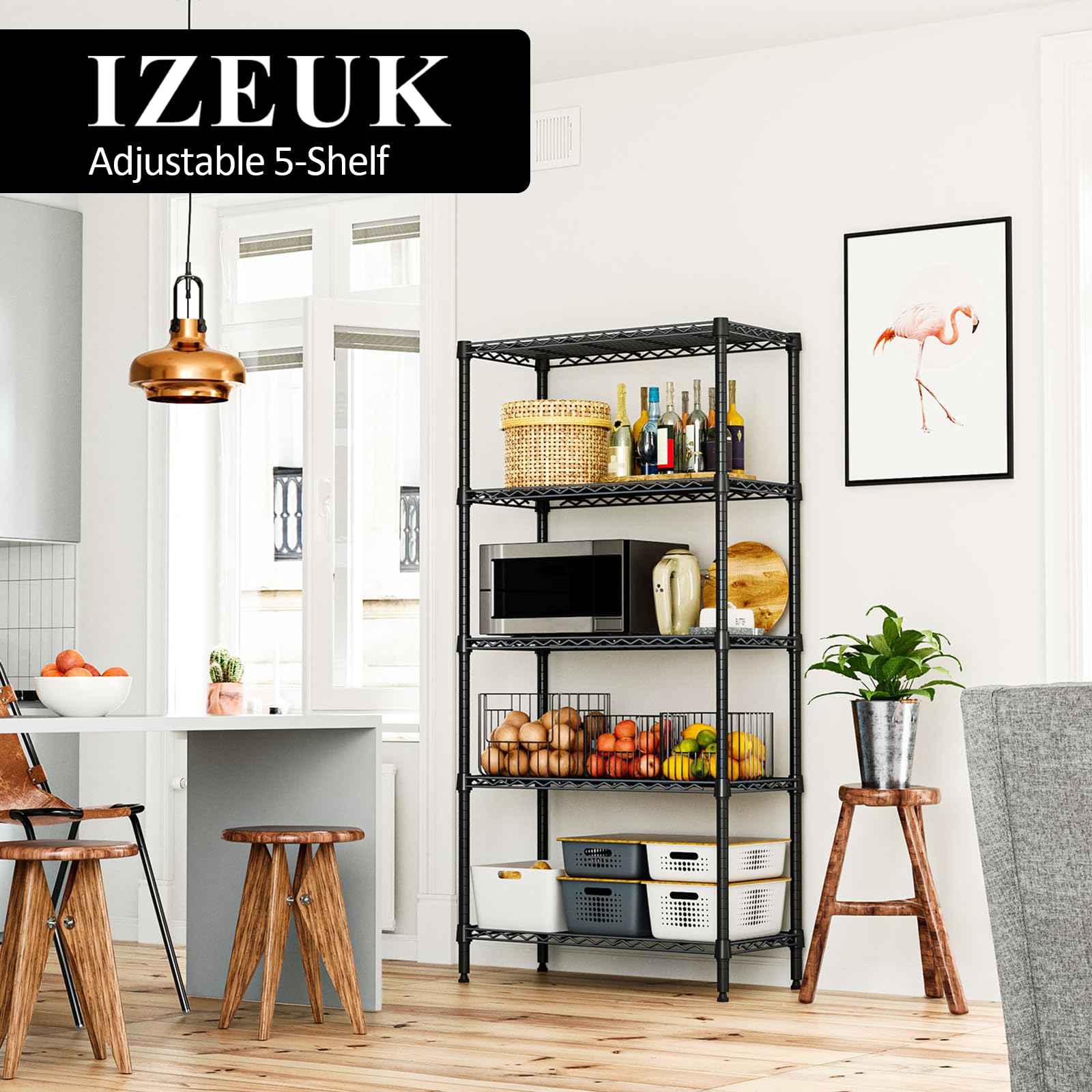 5 Tier Metal Shelving Unit