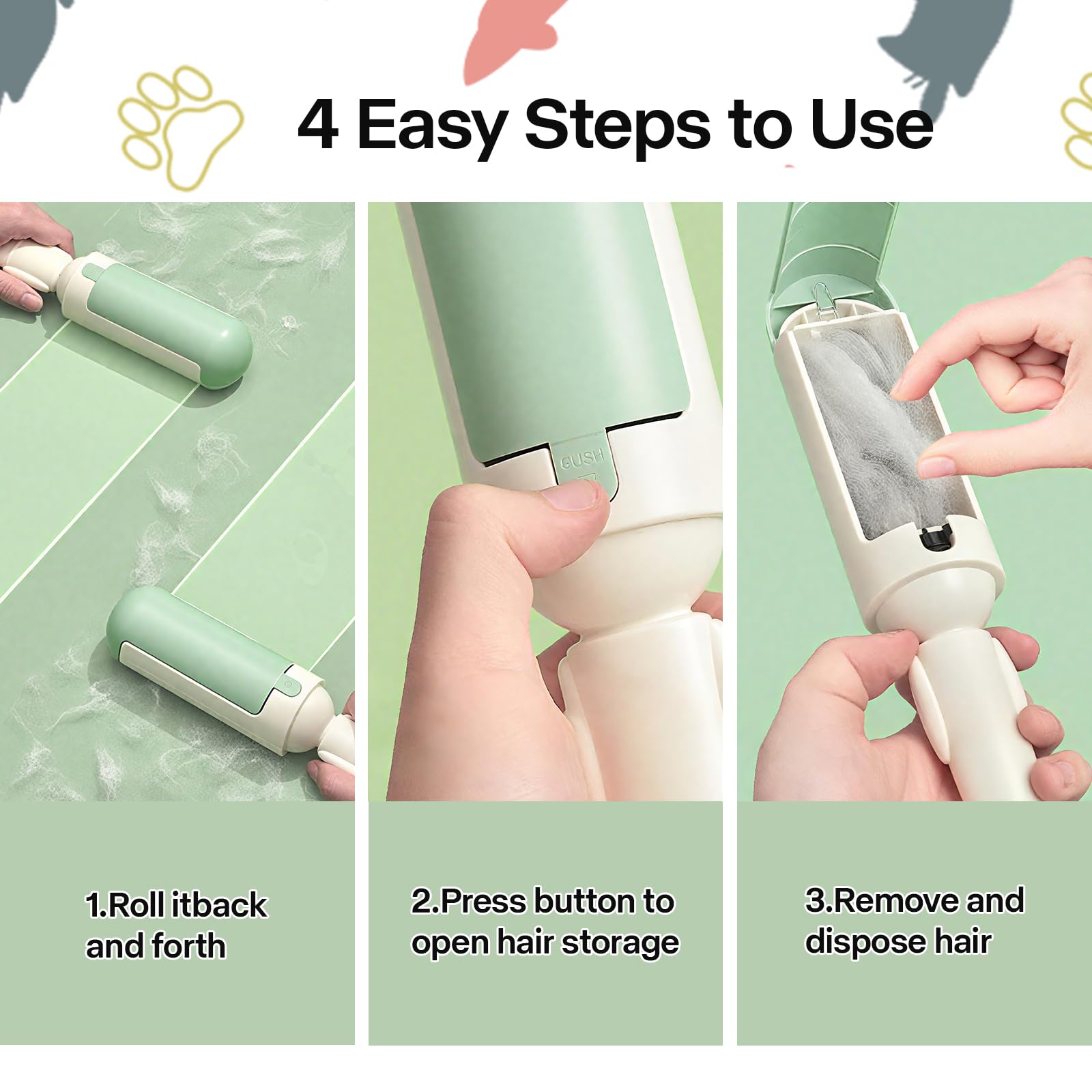 2 Pack Pet Hair Remover for Couch & Carpet