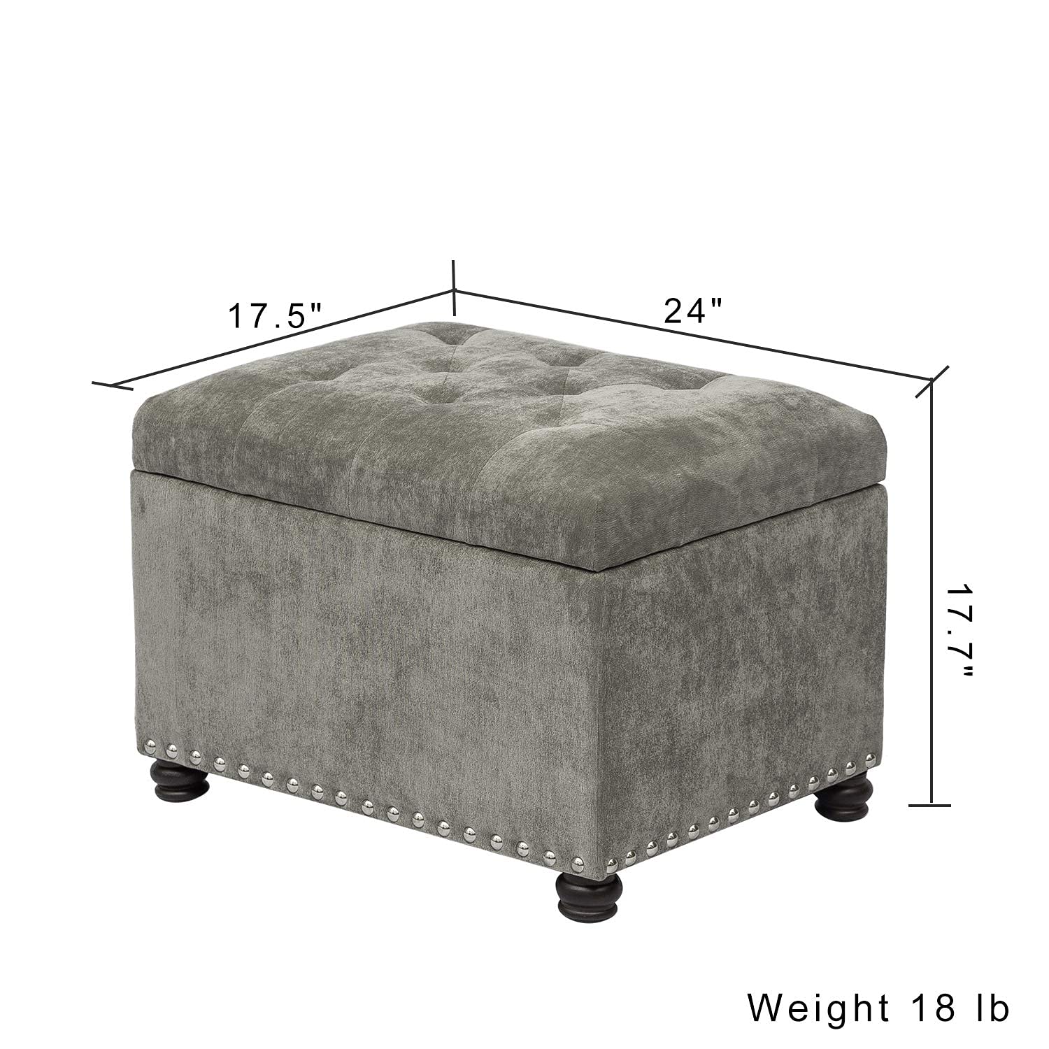 Storage Ottoman Foot Rest Stool