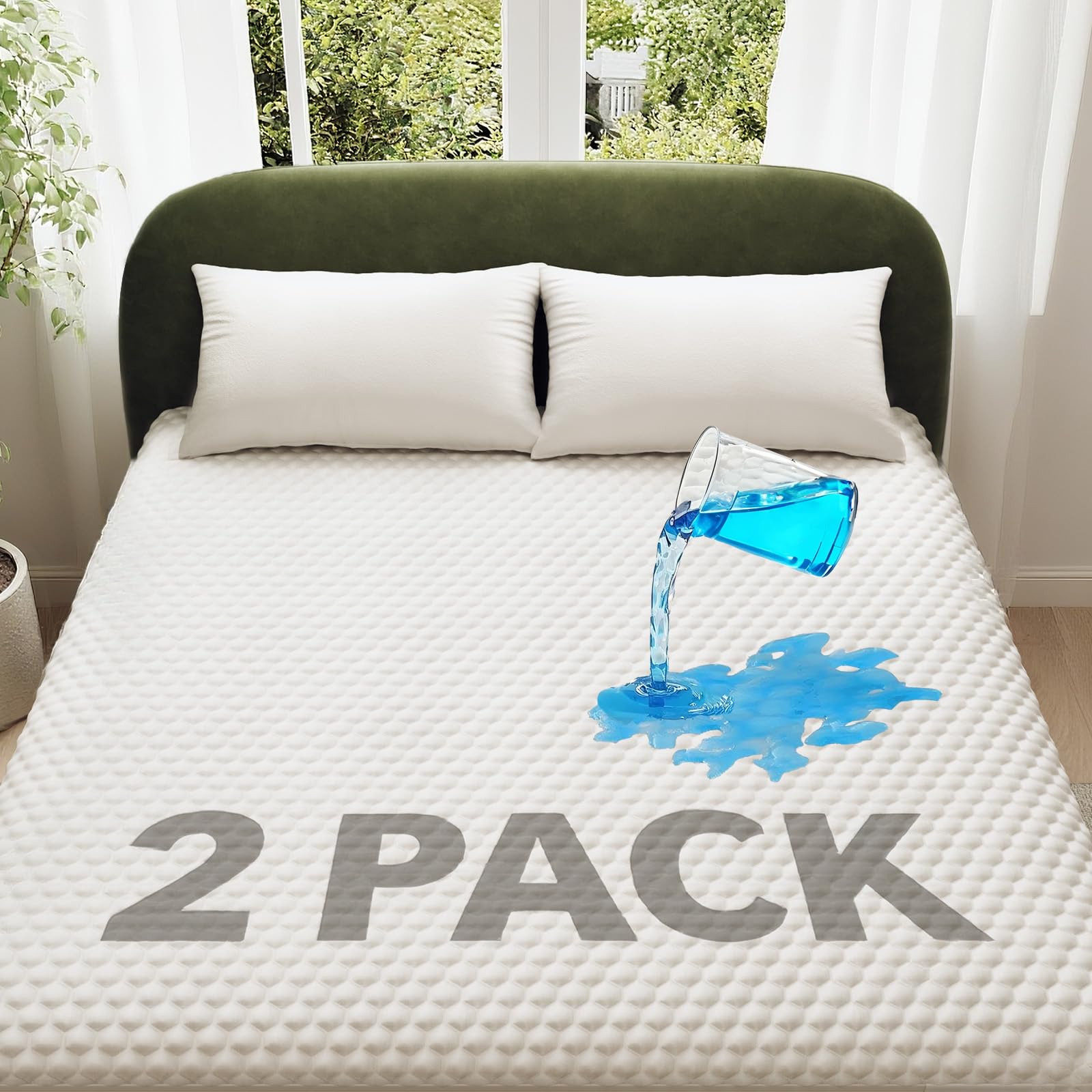 100% Waterproof Mattress Protector (2 Count)