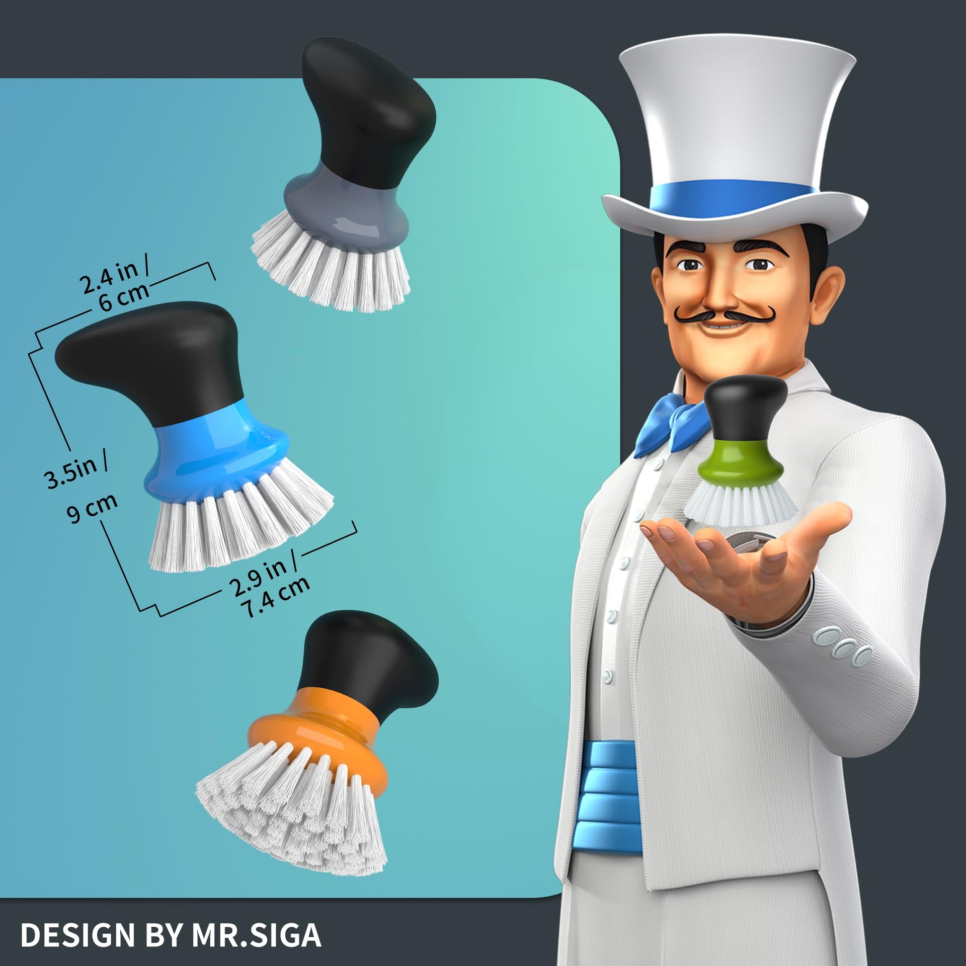 Dish Scrub Brush (2 Count)
