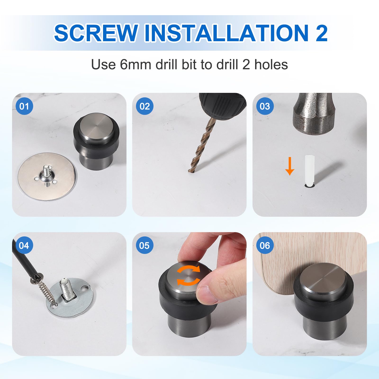 3Set Round Door Stoppers
