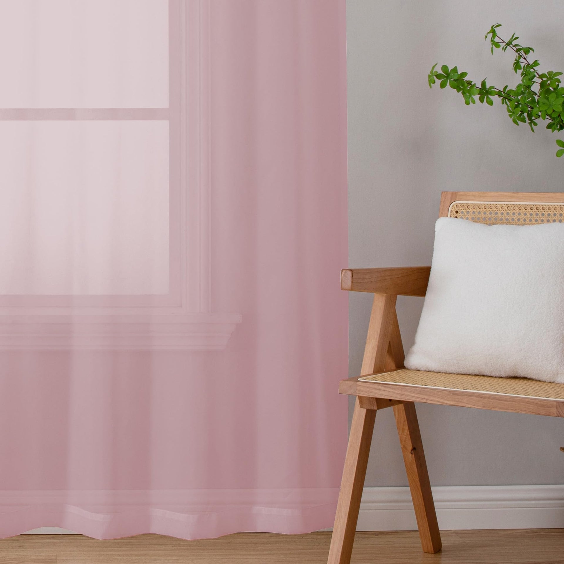 Sheer Curtains 63 Inch Length 2 Panels (2 Count)
