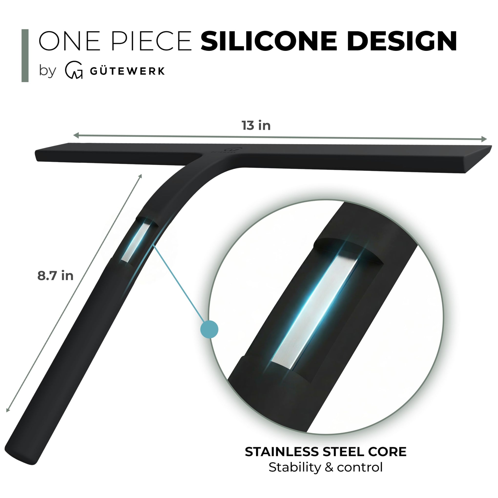 Silicone Shower Squeegee with 3