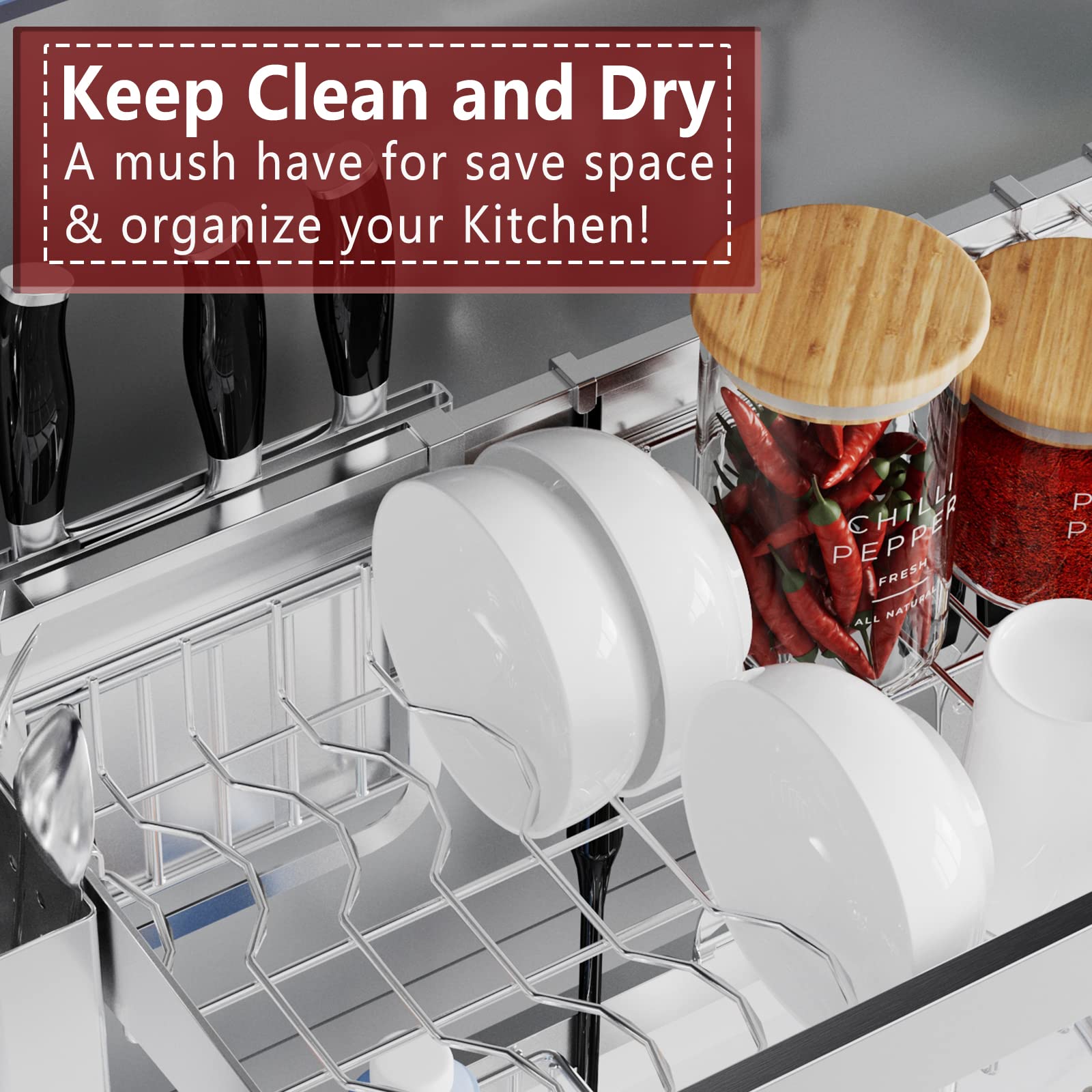 Over Sink Dish Drying Rack