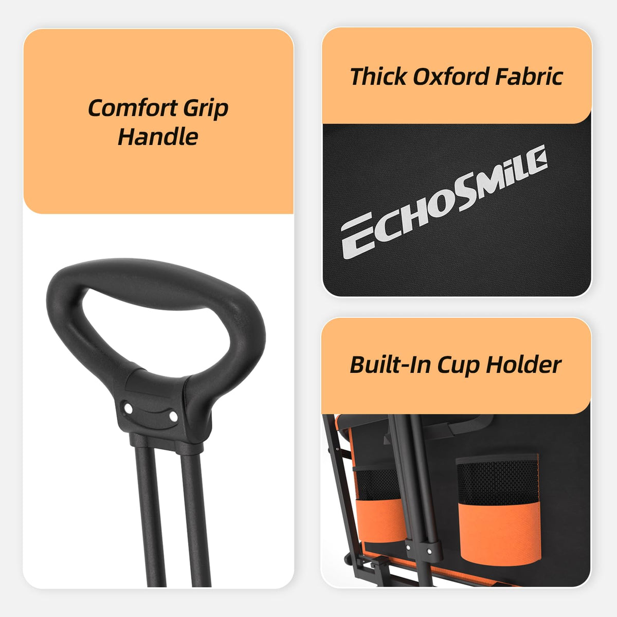 Wagon Cart Foldable Heavy Duty 350L Cap for Camping