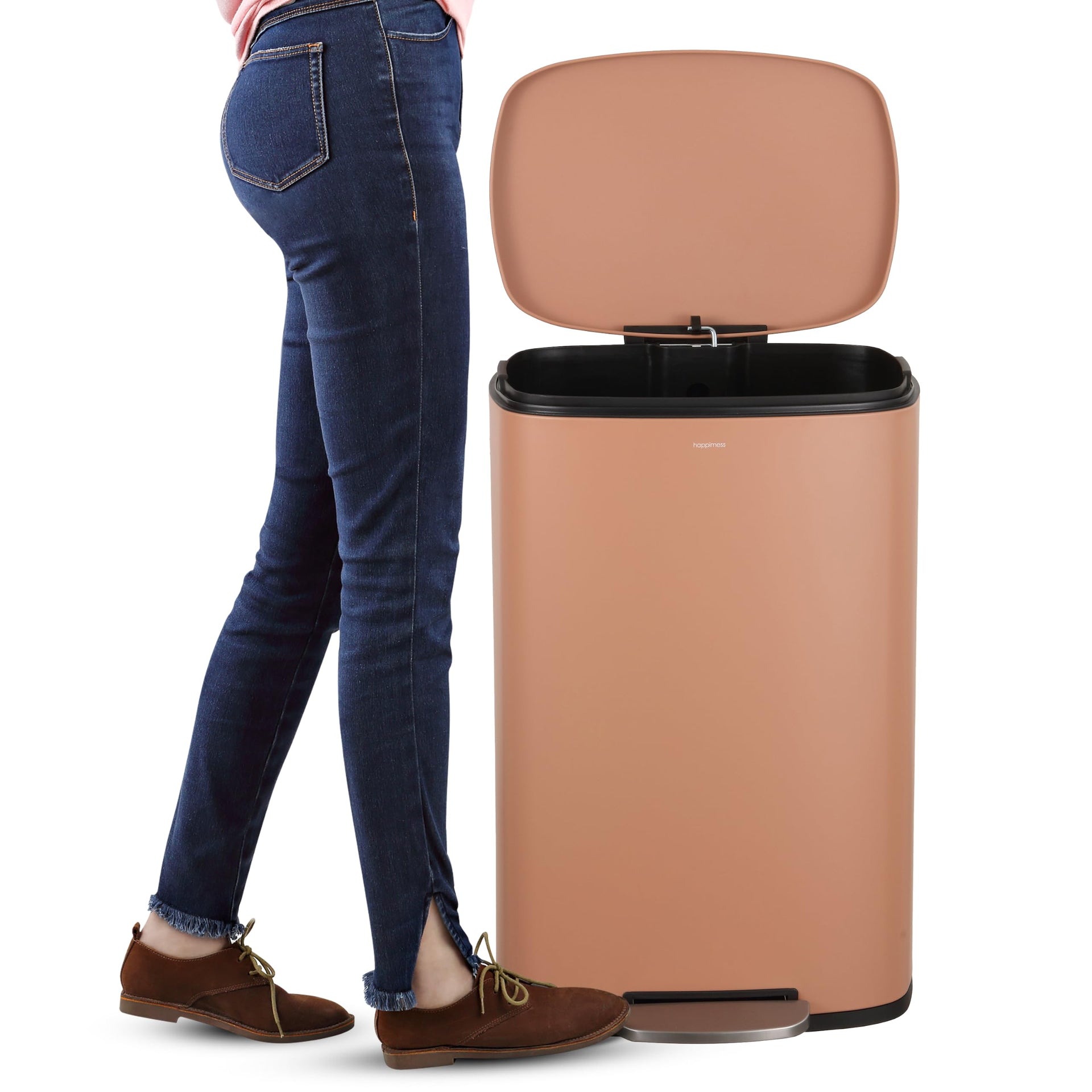 Connor 2 Piece Iron Trash Can (2 Count)