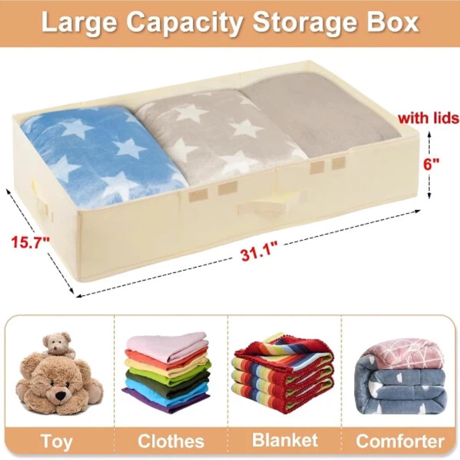 6 in Tall Under Bed Storage