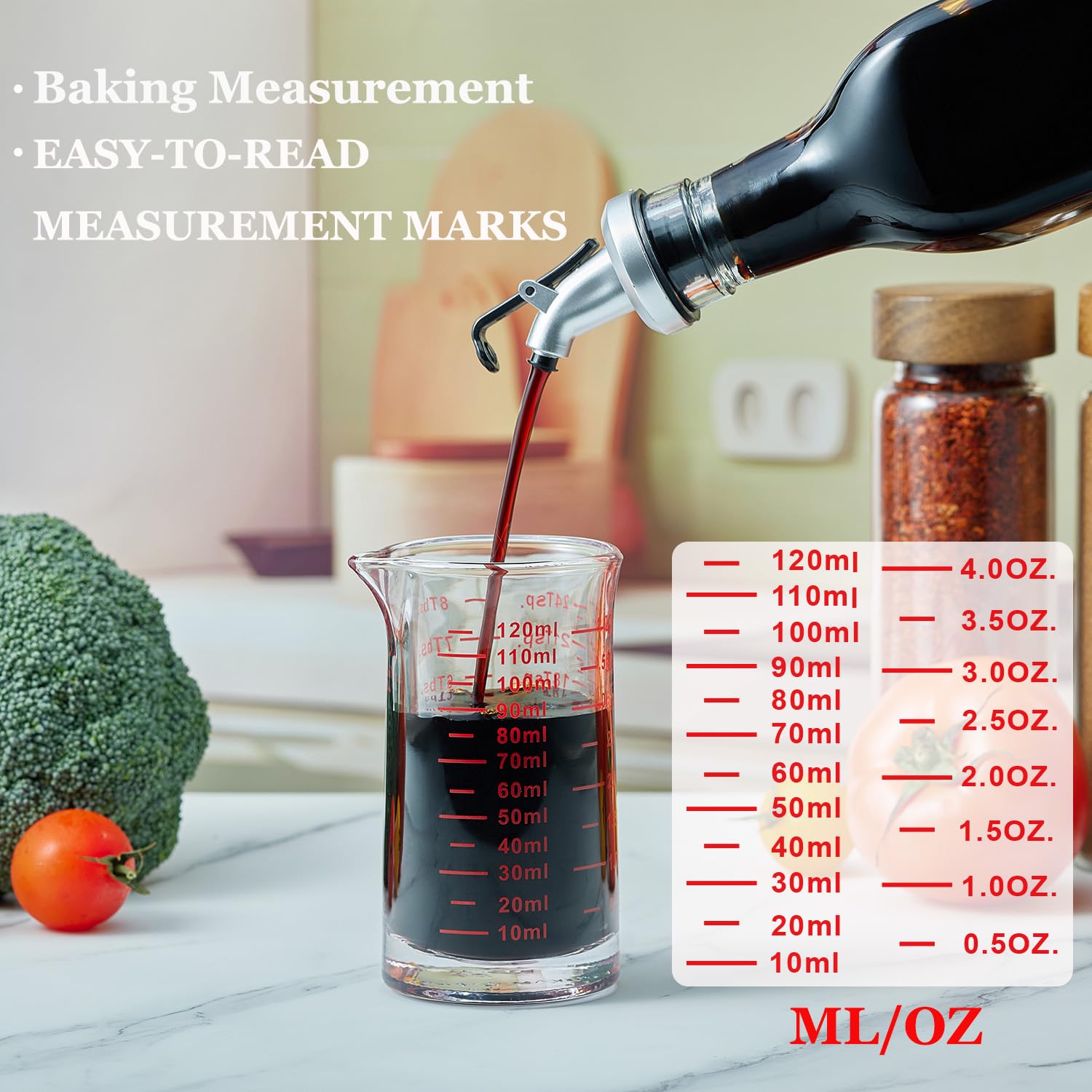 Ackers 4 Oz Glass Measuring Cup