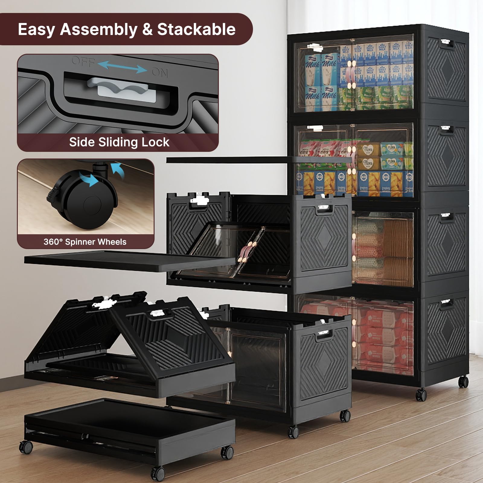 Stackable Storage Bins (8 Count)