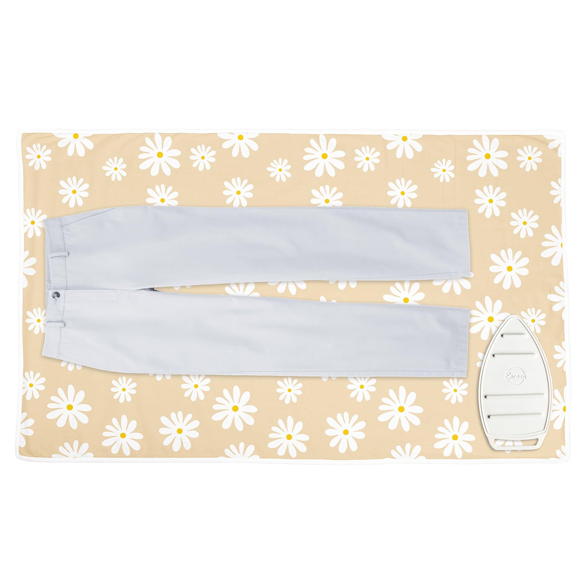 Ironing Mat Heat Resistant Pad 48"x28" Daisy Beige