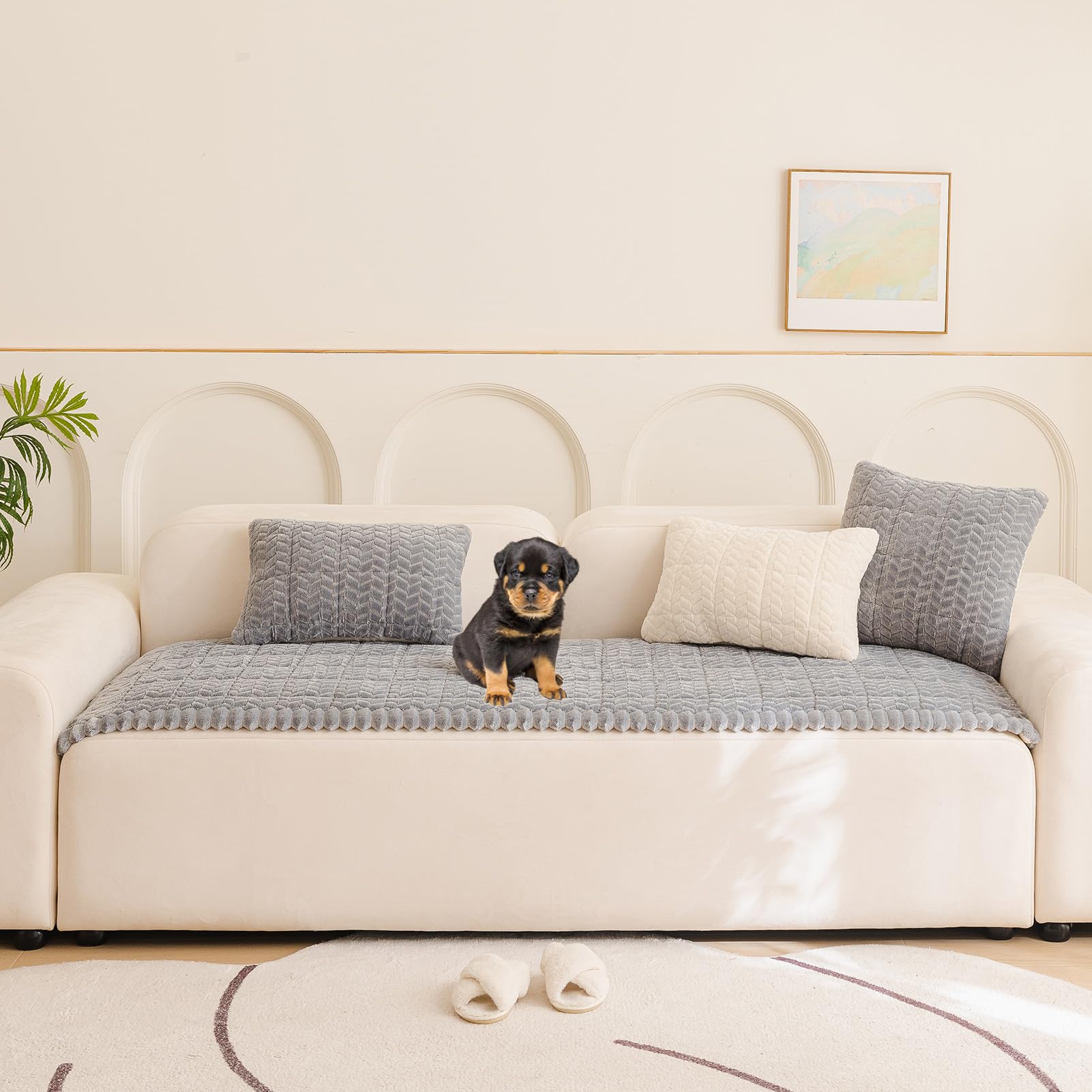 Pet Couch Cover Dogs Washable Sofa Protector Covers Non Slip Fuzzy Dog Mat