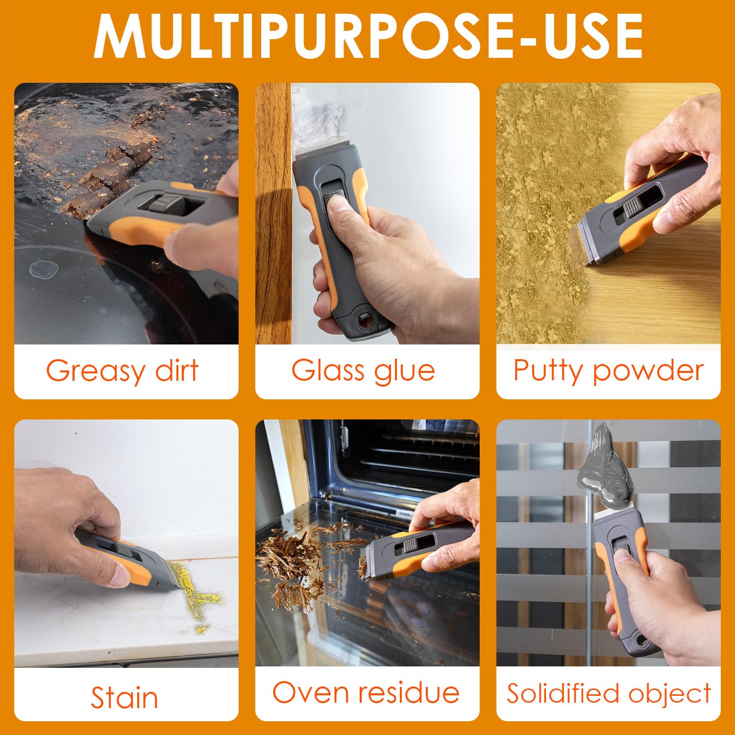 Razor Blade Scraper Tool with 15pcs Extra Blades