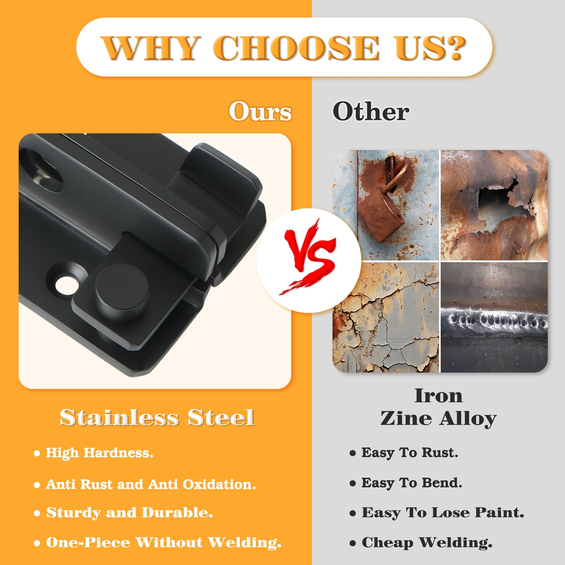 Black Flip Latch Gate Latch
