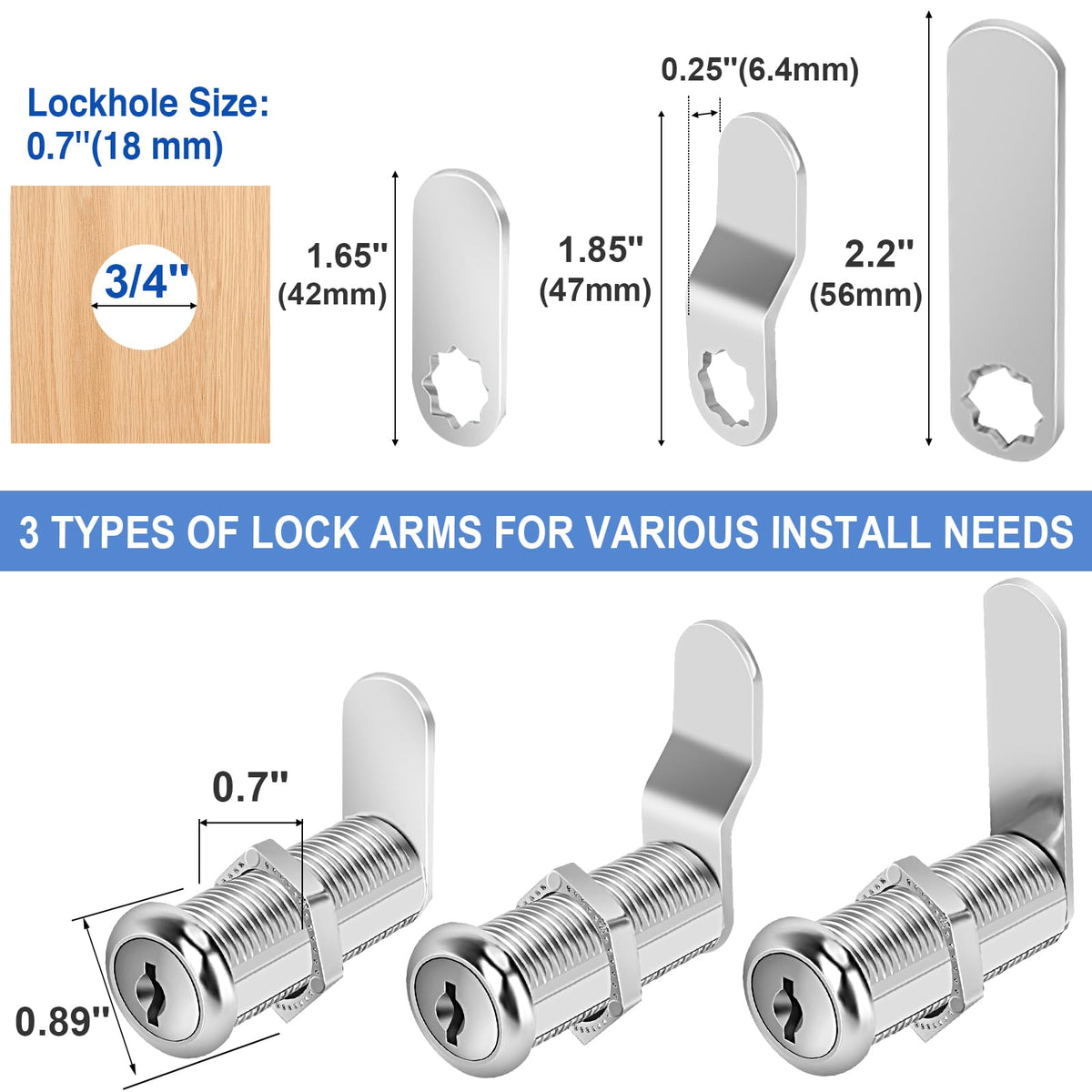 Cabinet Lock with Keys
