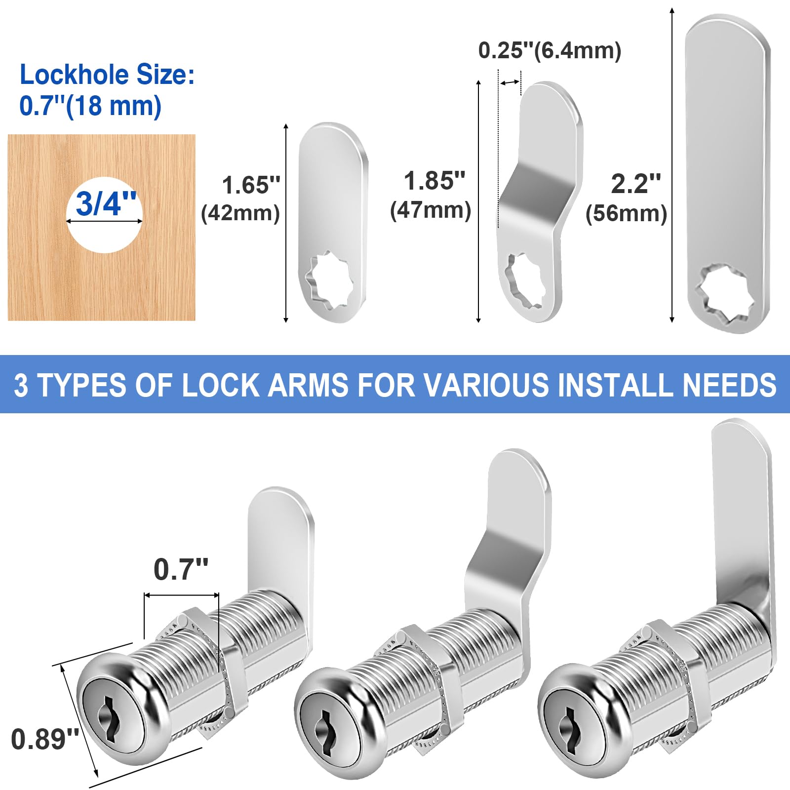 Cabinet Lock with Keys
