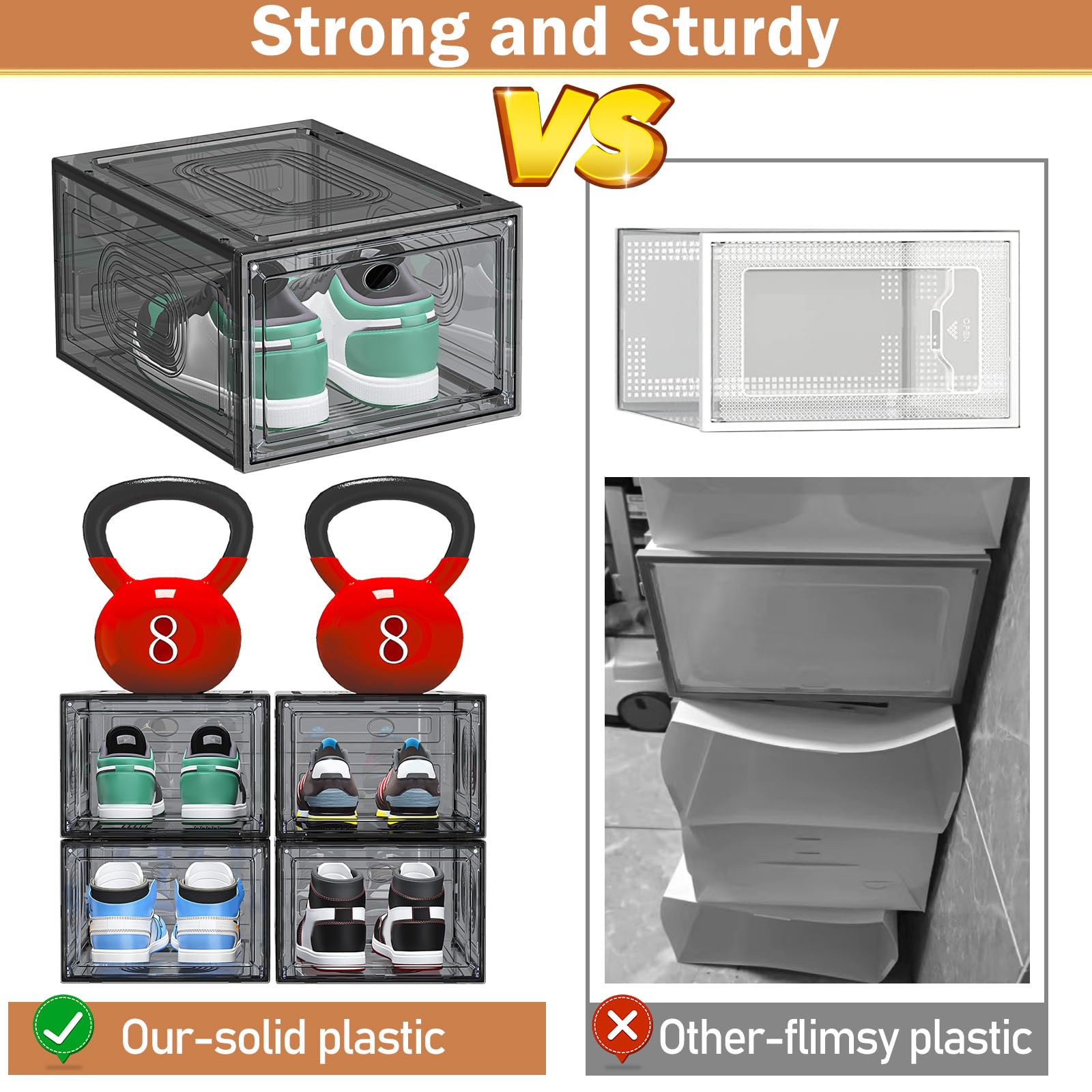 10 Pack Shoe Organizer Stackable