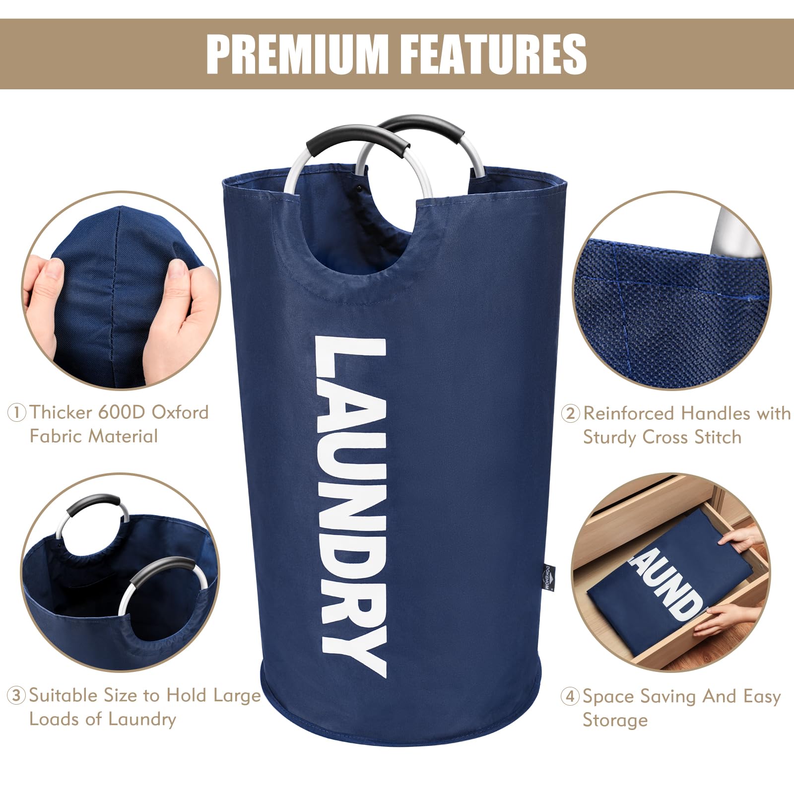 90L Large Laundry Basket Bag - ModHome Supplies