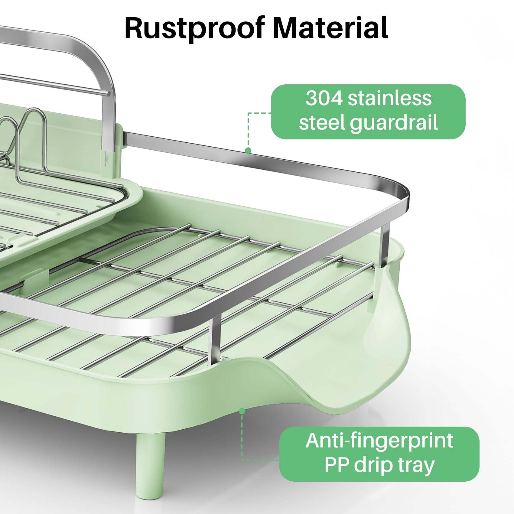 Expandable Dish Drying Rack for Small Kitchen Counter