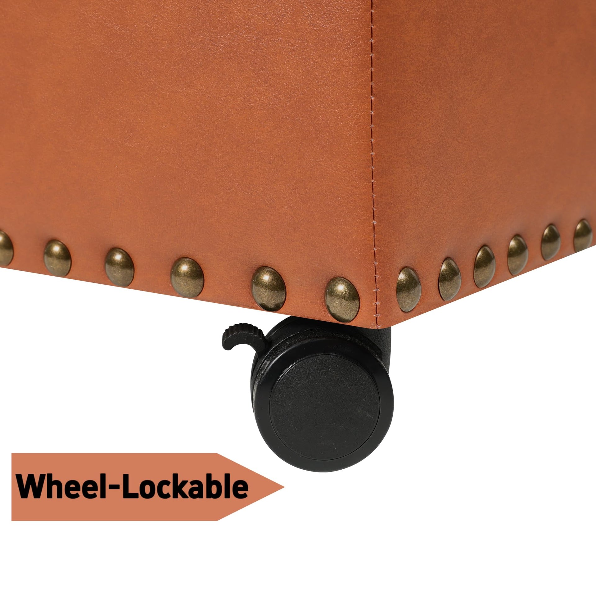 Leather Storage Ottoman