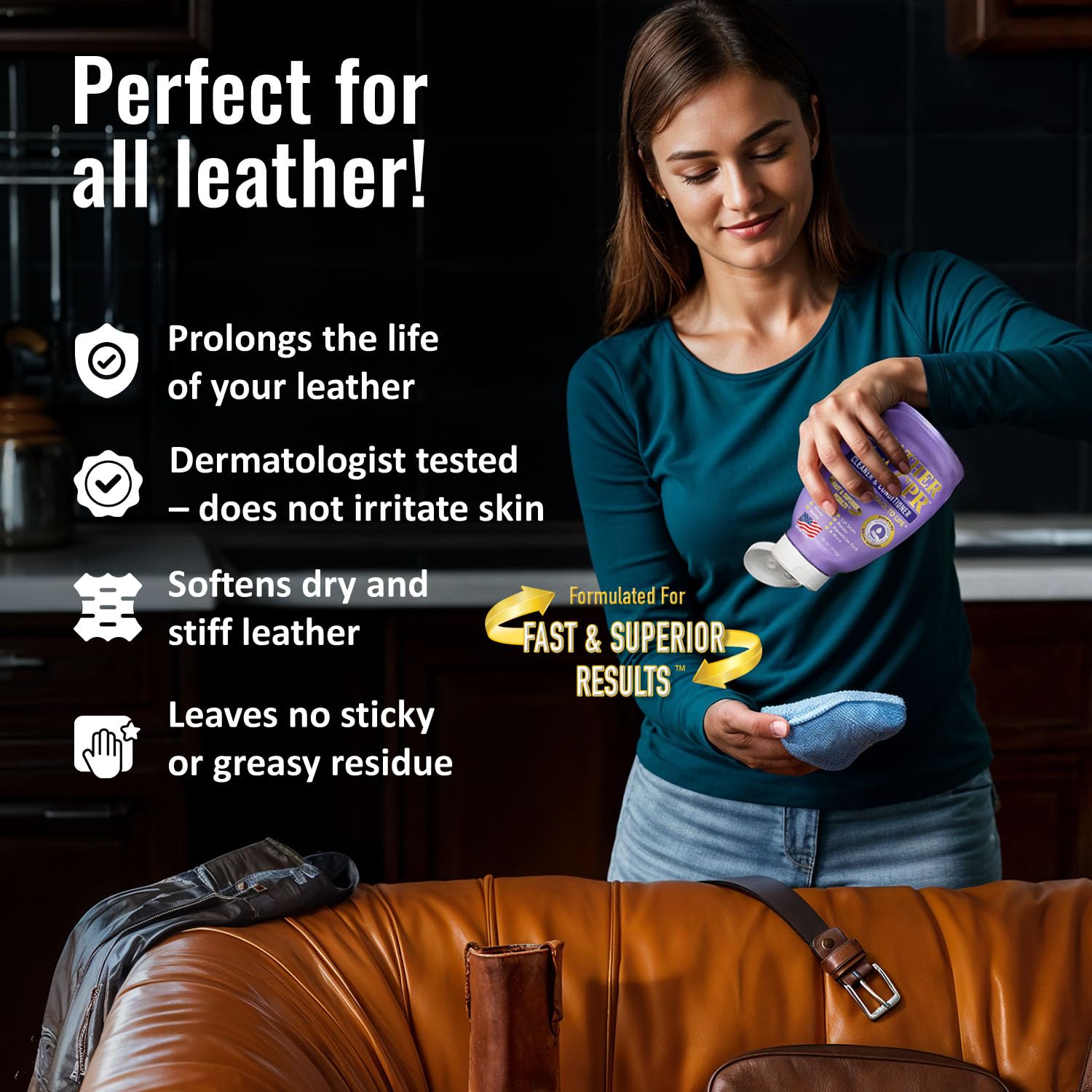 Cleaner and Conditioner 18oz. Bring Leather Back To Life on Furniture (18 Ounce)