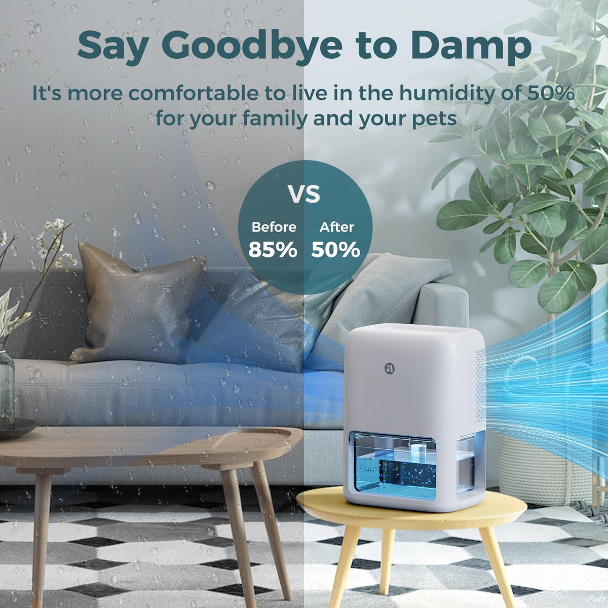 60 OZ Dehumidifiers for Home