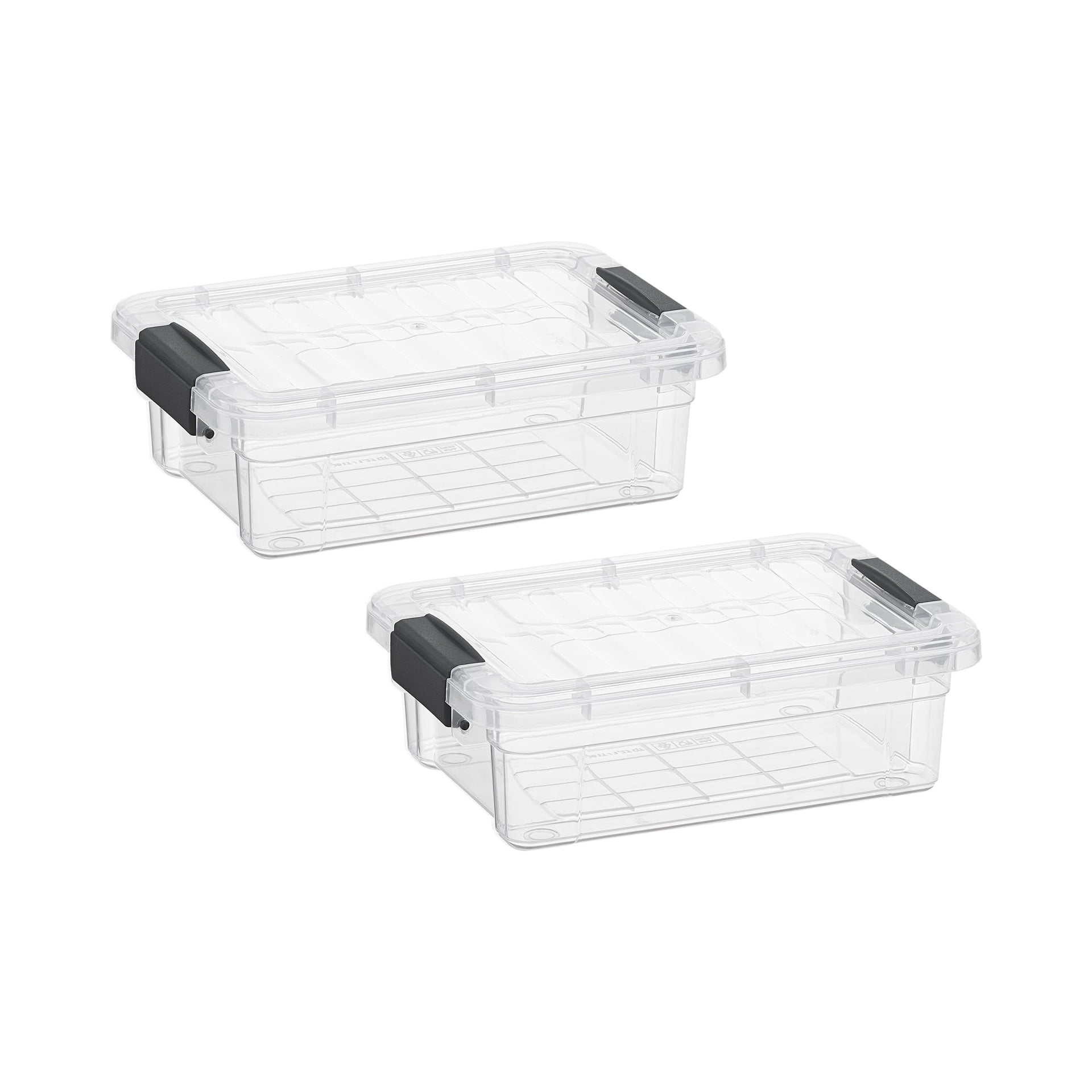 Clear Storage Boxes with Lids (2 Count)