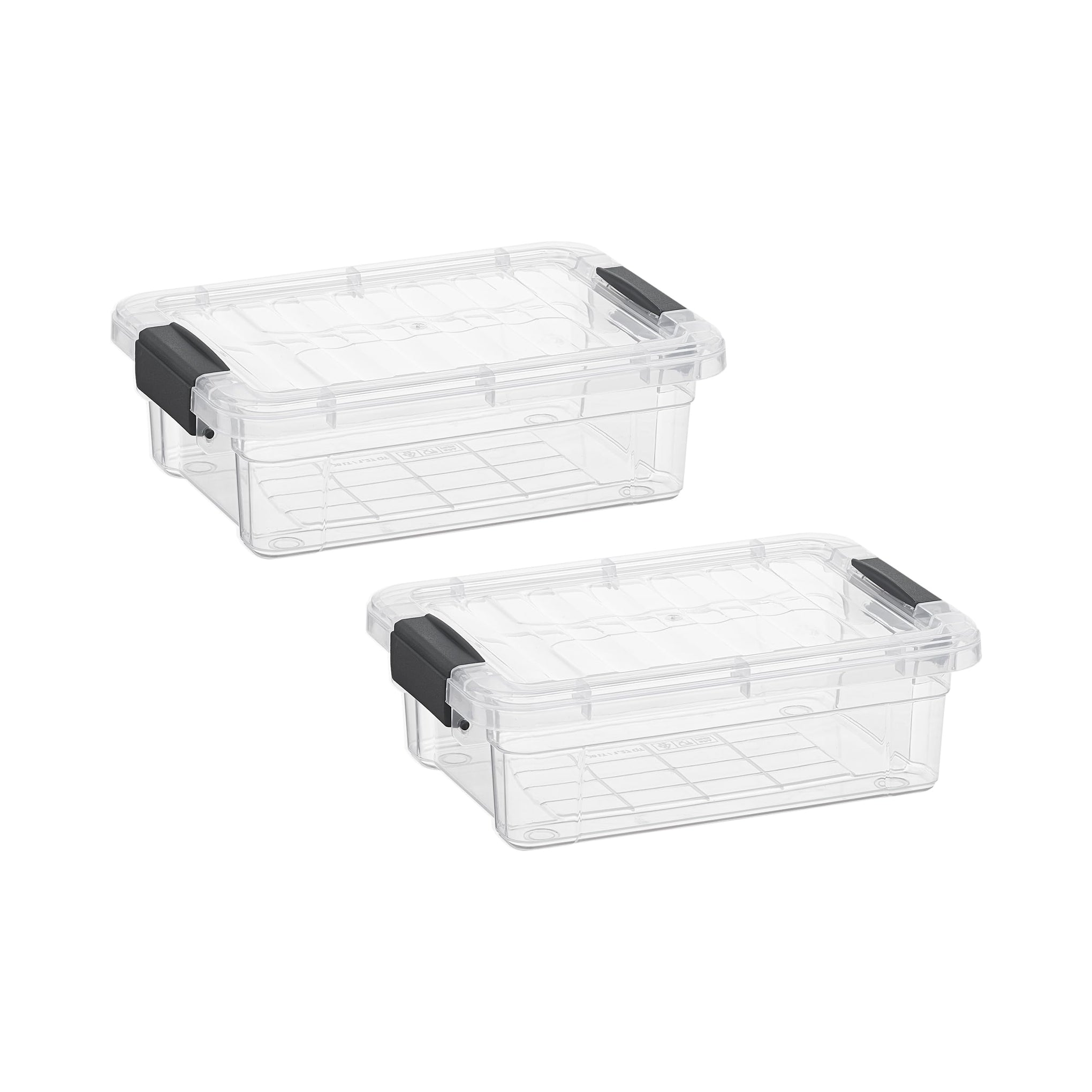Clear Storage Boxes with Lids (2 Count)