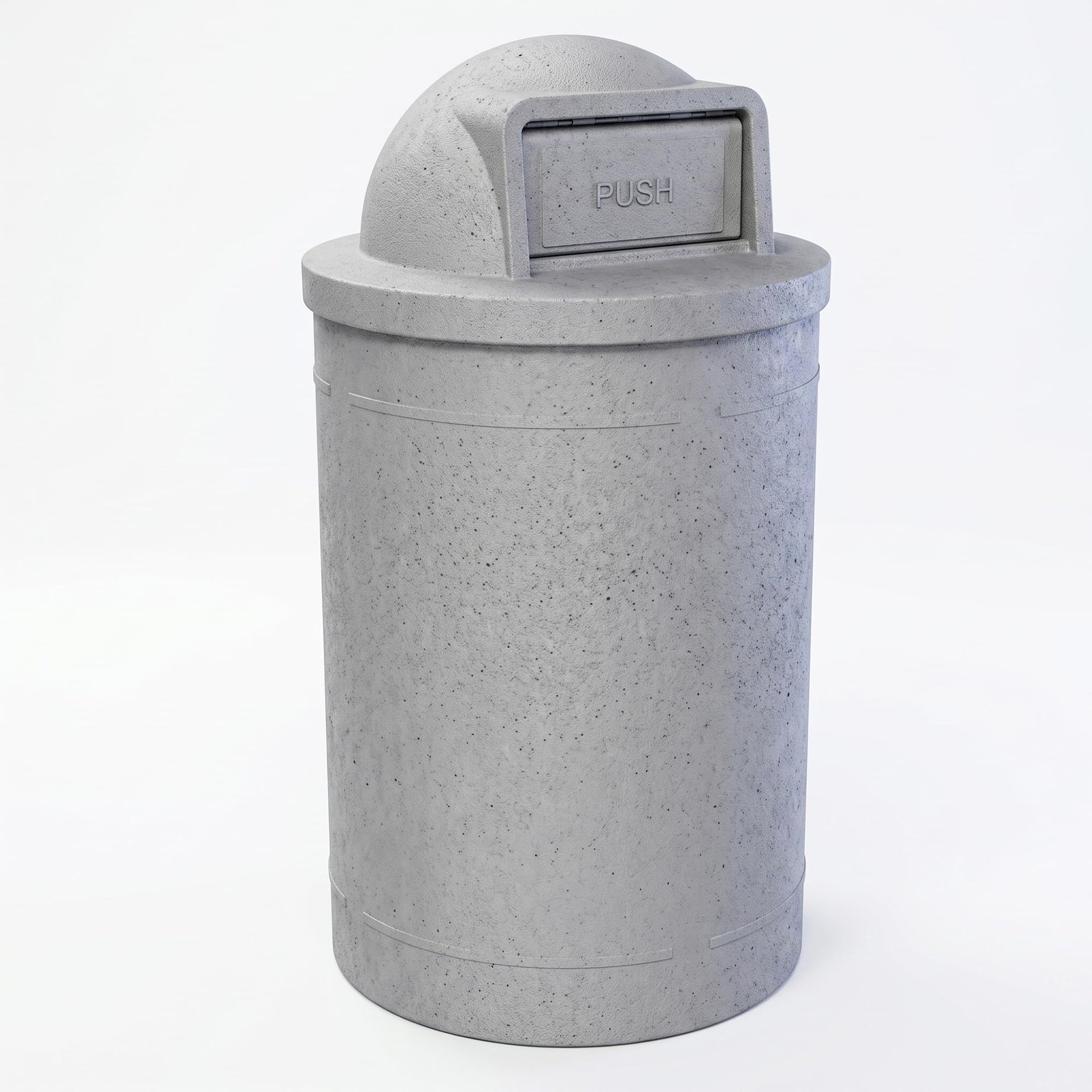 Campus Collection 55 Gallon Plastic Commercial Garbage Can with Push Lid