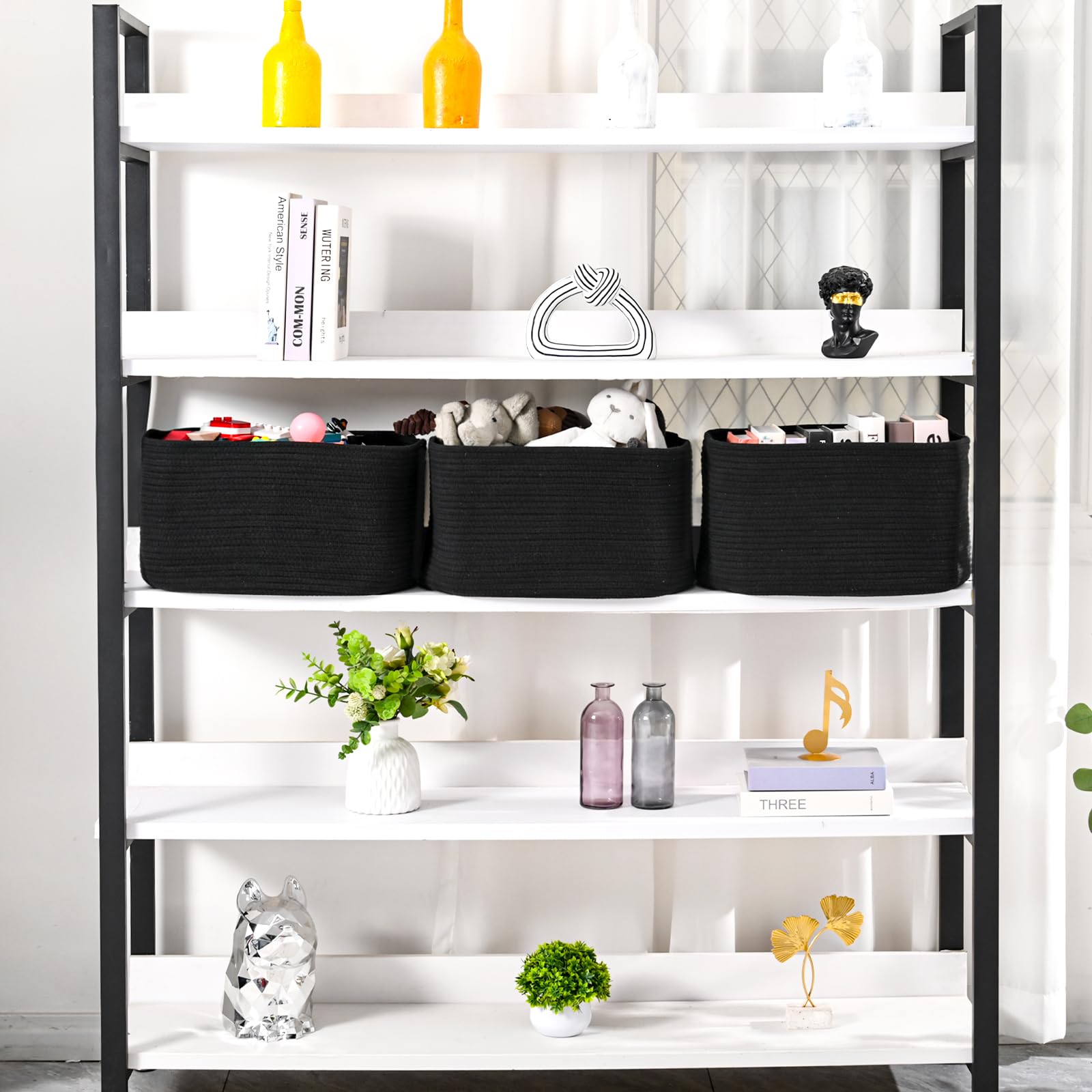 Large Storage Baskets for Organizing Shelves (3 Count)