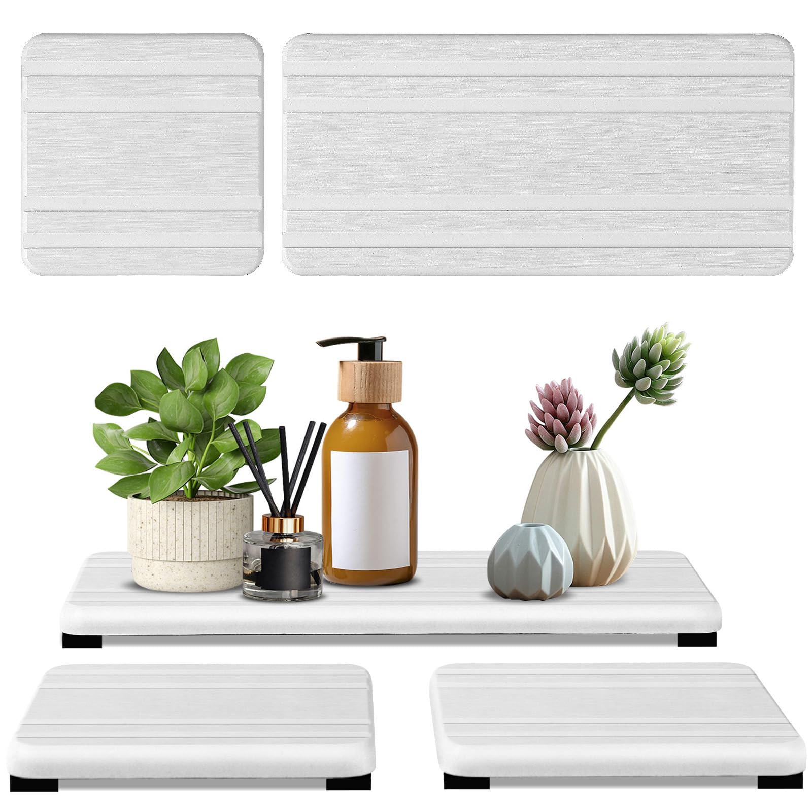 3PCS Water Absorbing Stone Tray (3 Count)