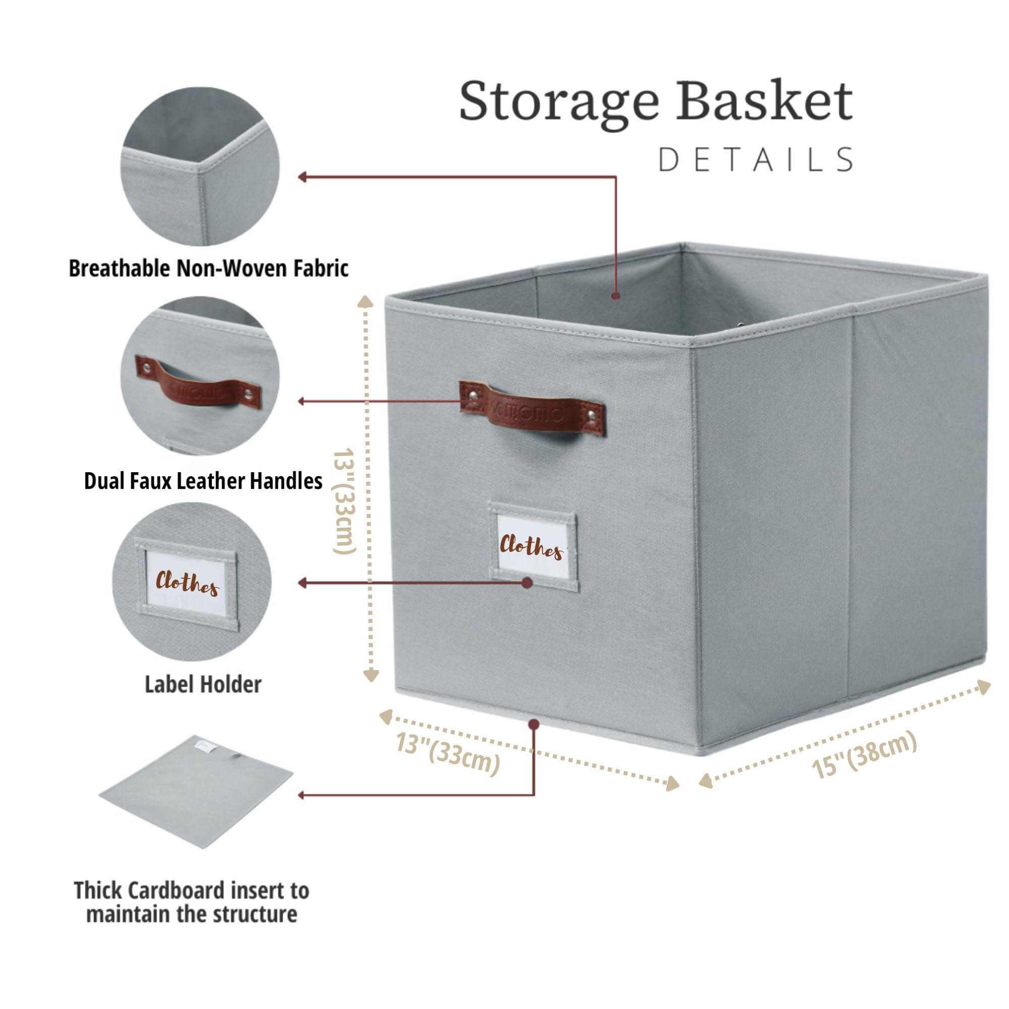 Storage Bins Storage Baskets for Shelves (4 Count)