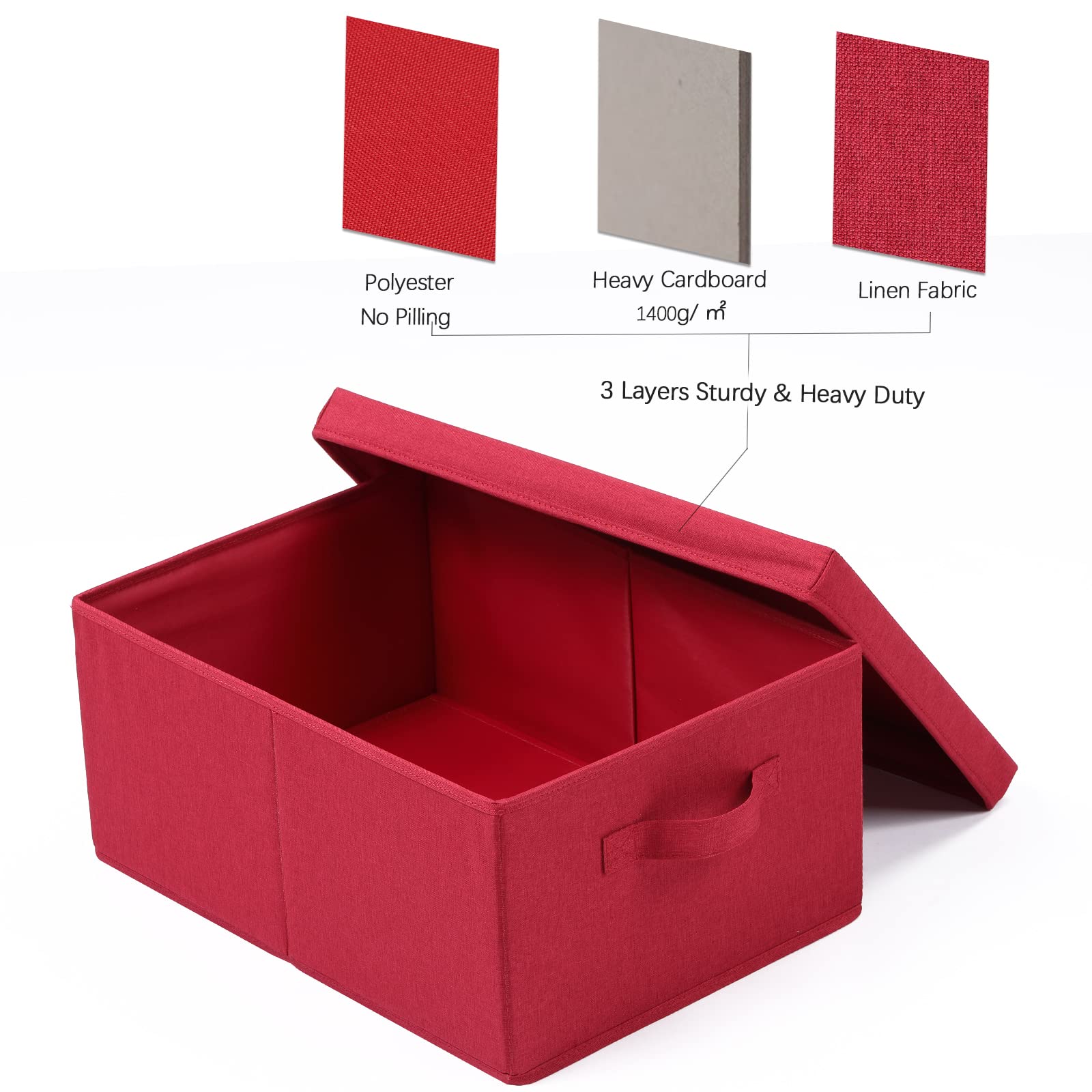Storage Bins with Lids for Organizing (2 Count)