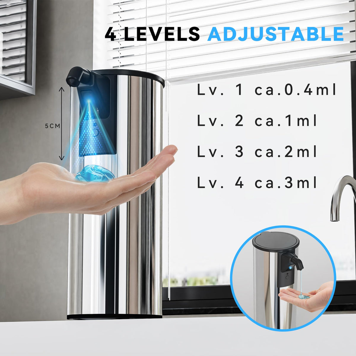Automatic Soap Dispenser Touchless 11.8oz