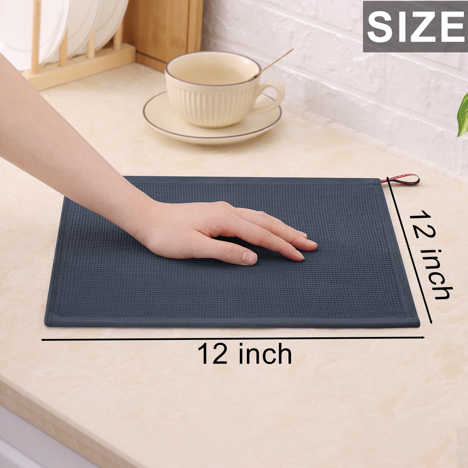 100% Cotton Waffle Weave Dish Cloths (8 Count)
