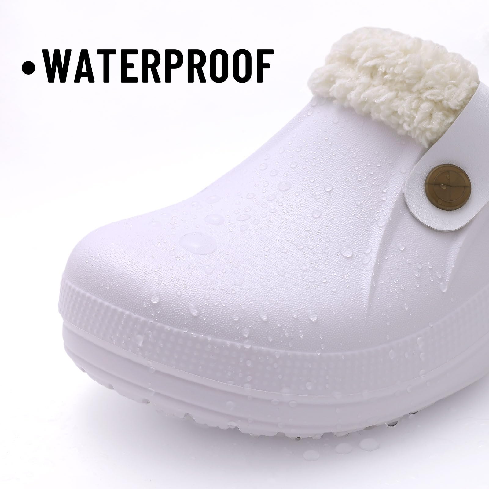 Fur Lined Clogs for Women & Men Fuzzy Slippers with Memory Foam
