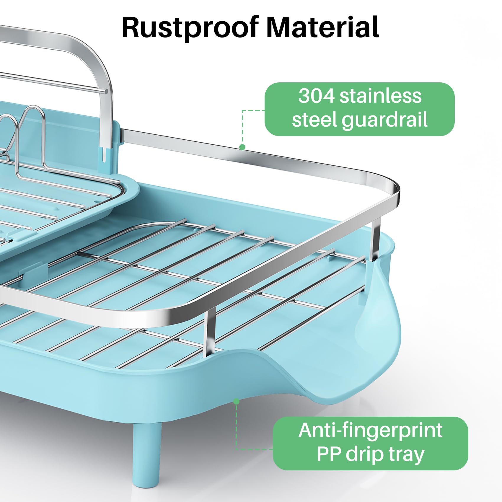 Expandable Dish Drying Rack for Small Kitchen Counter