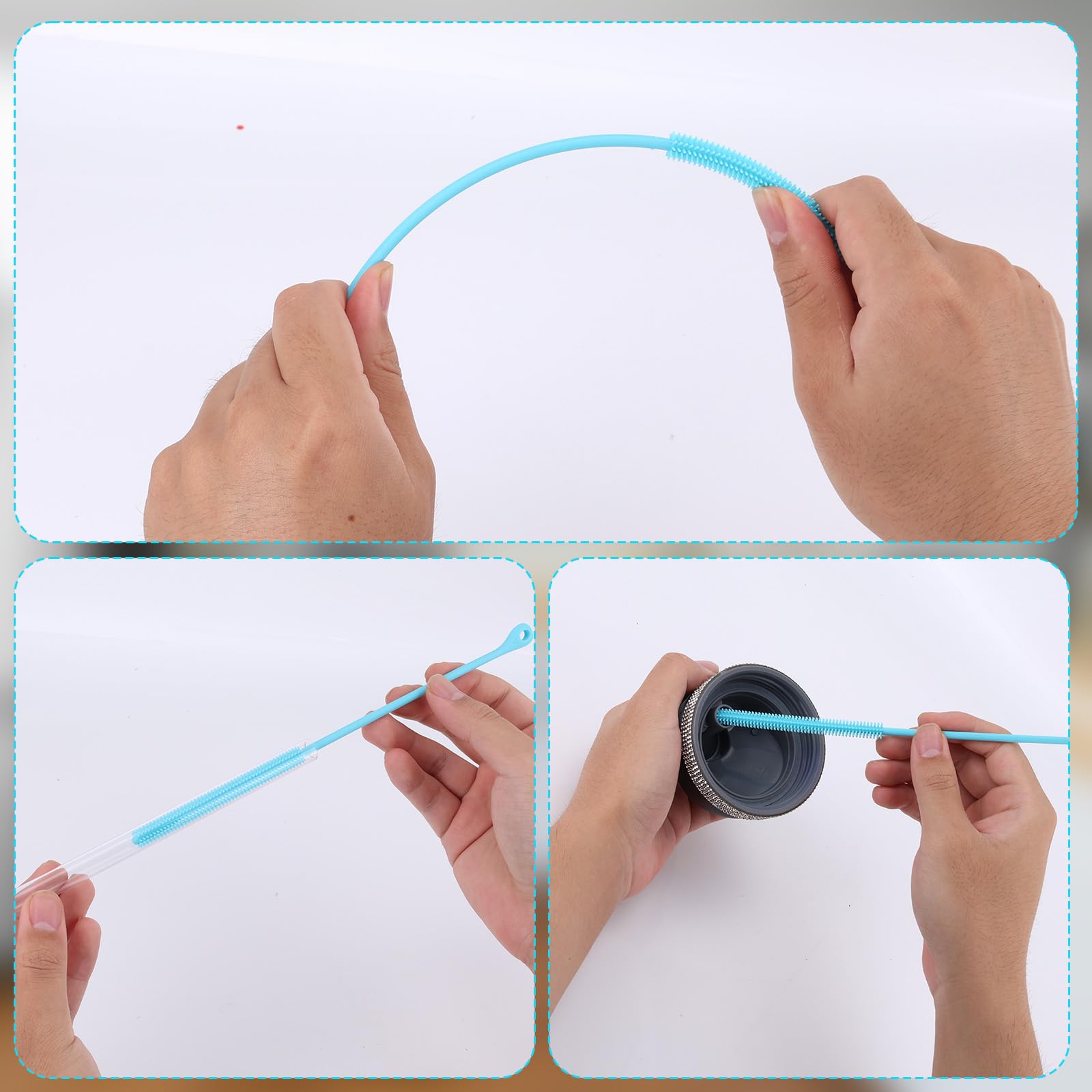 2pcs Silicone Straw Cleaning Brush (2 Count)