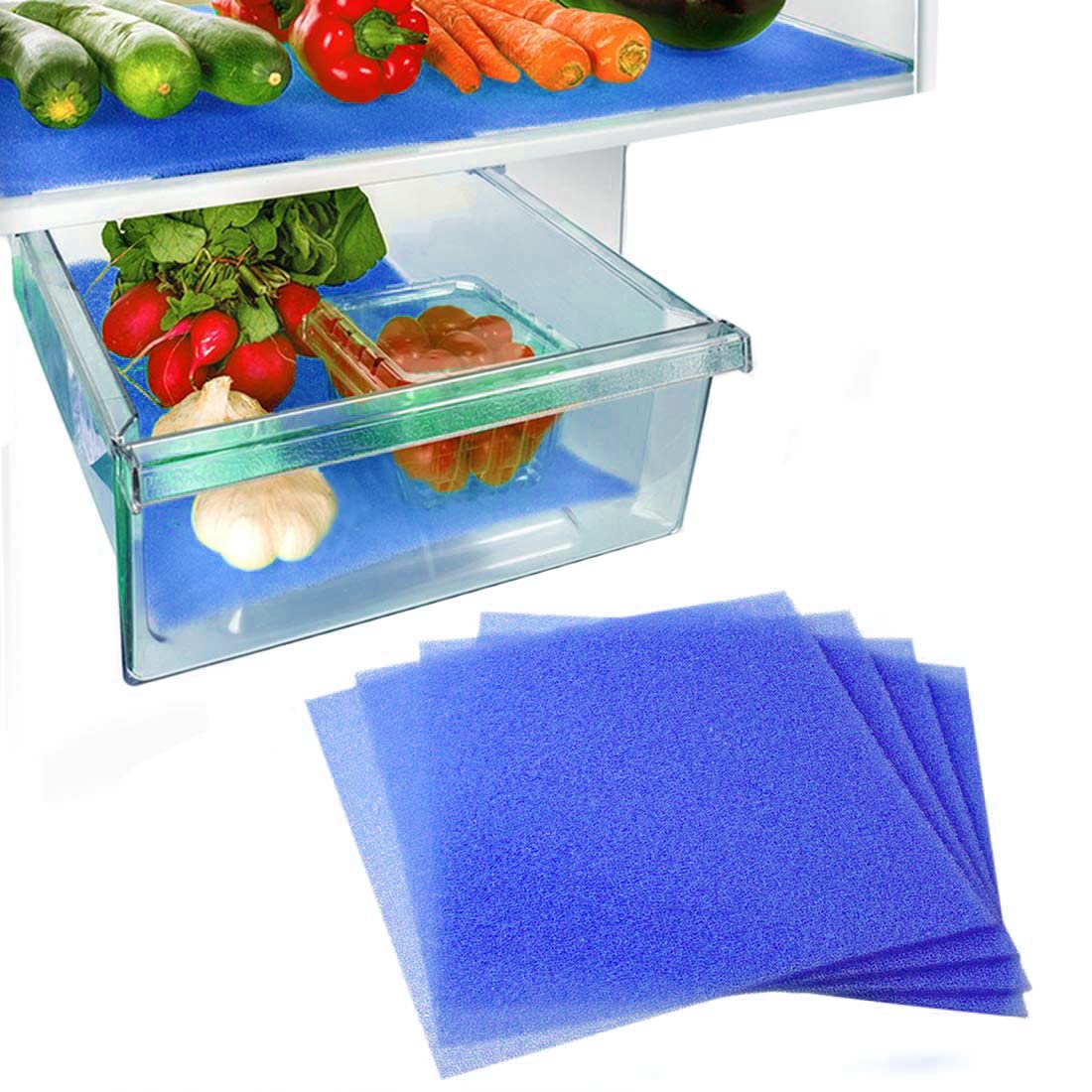 Fruit & Veggie Life Extender Liner for Fridge Refrigerator Drawers (5 Sq Ft)
