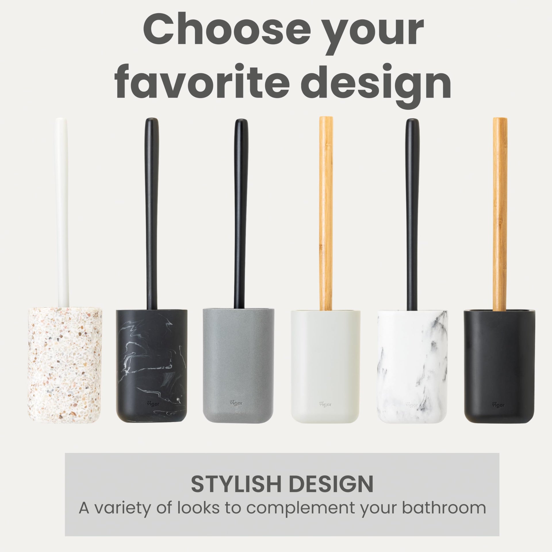 Zense Toilet Brush and Holder Set