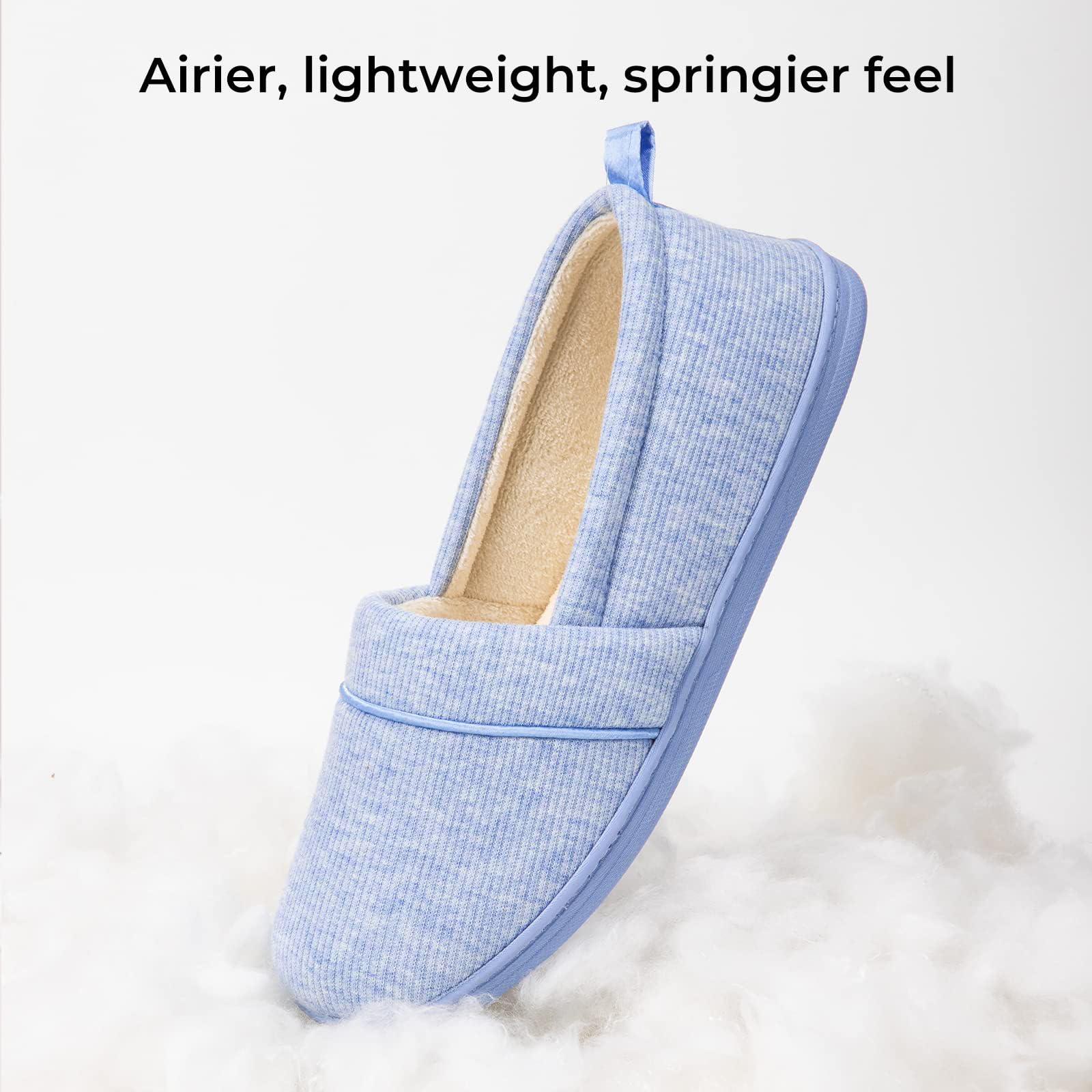 Women's Comfy Loafer Slippers House Shoes Blue
