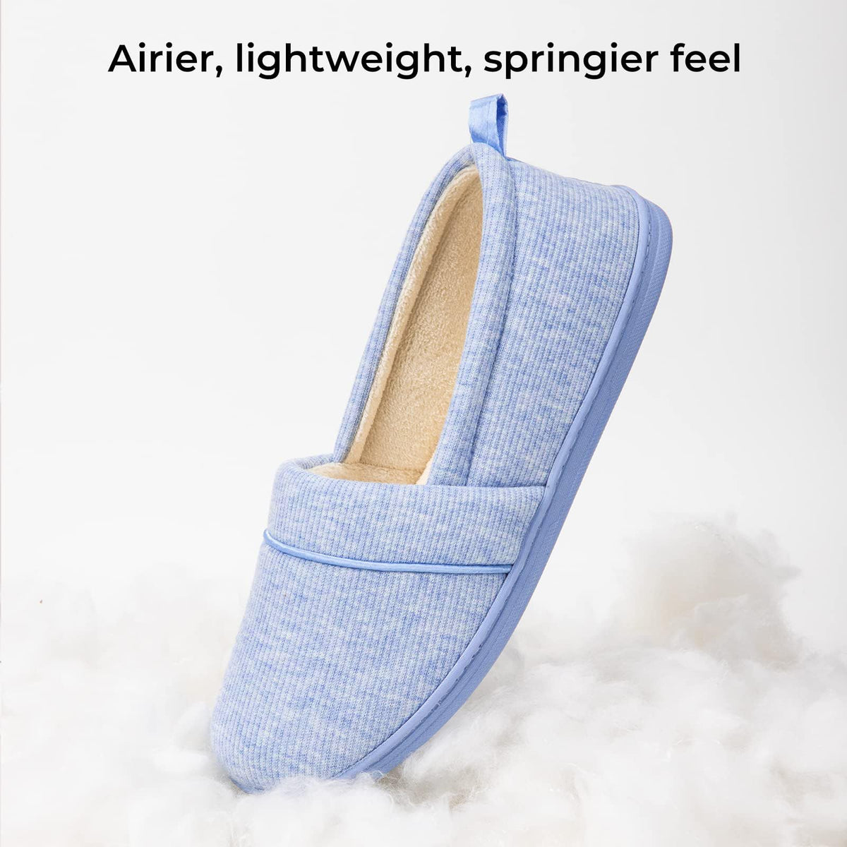 Women's Comfy Loafer Slippers House Shoes Blue