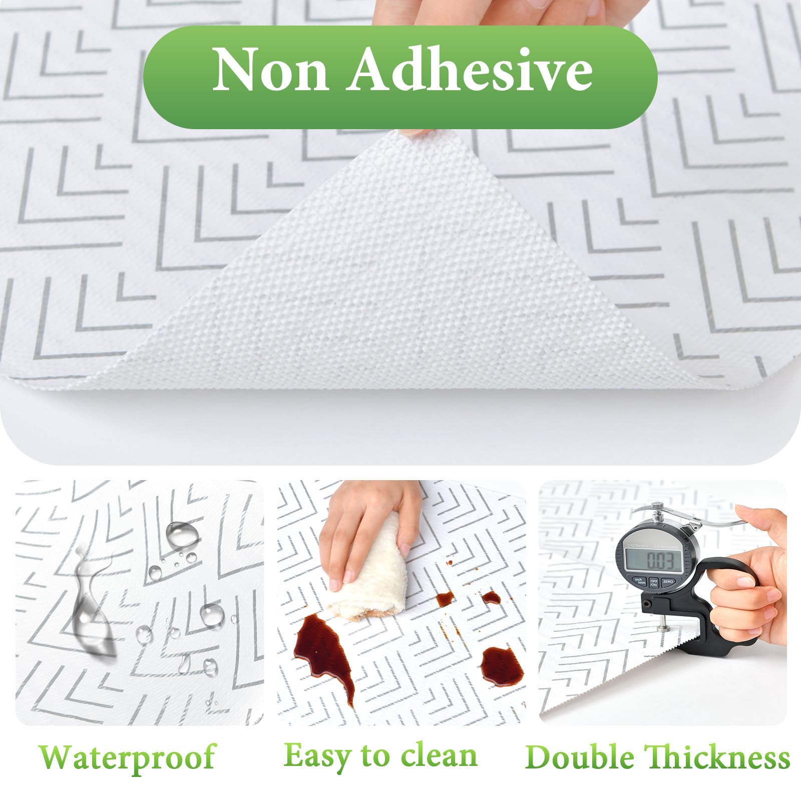 Shelf Liner for Kitchen Cabinets Non Adhesive Drawer Liner Non (2834.4 sq inches)