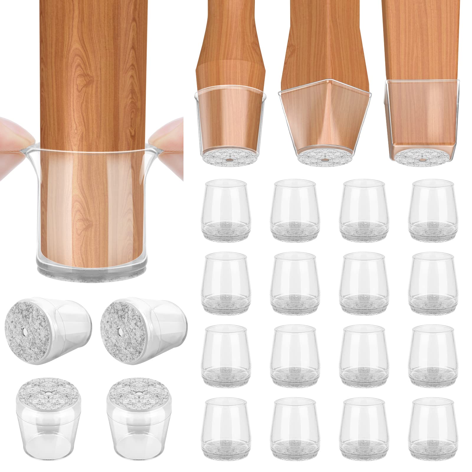 Silicone Chair Leg Floor Protectors (16 Count)