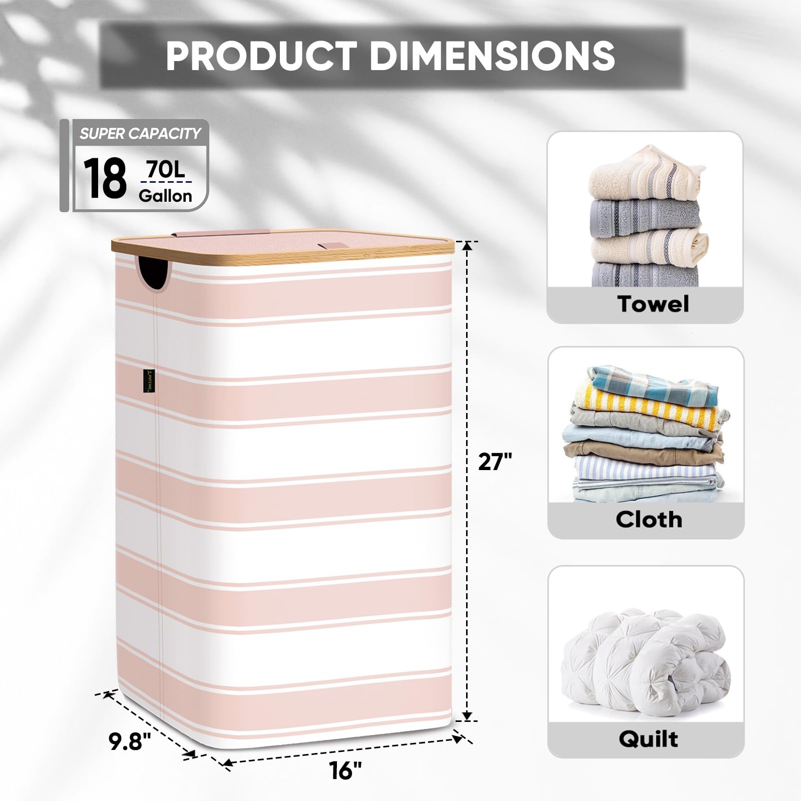 Laundry Hamper with Lid