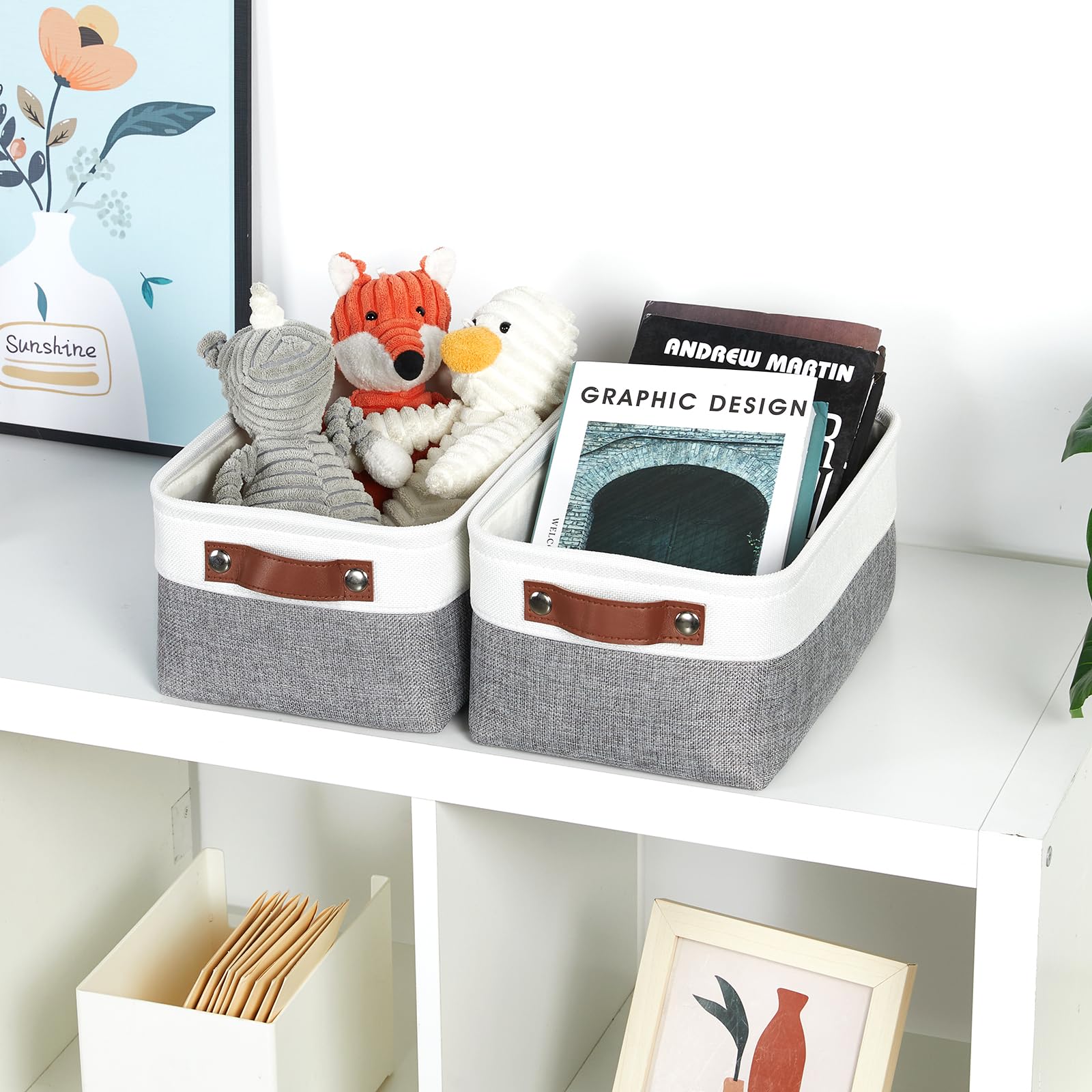 Storage Baskets for Shelves (2 Count)