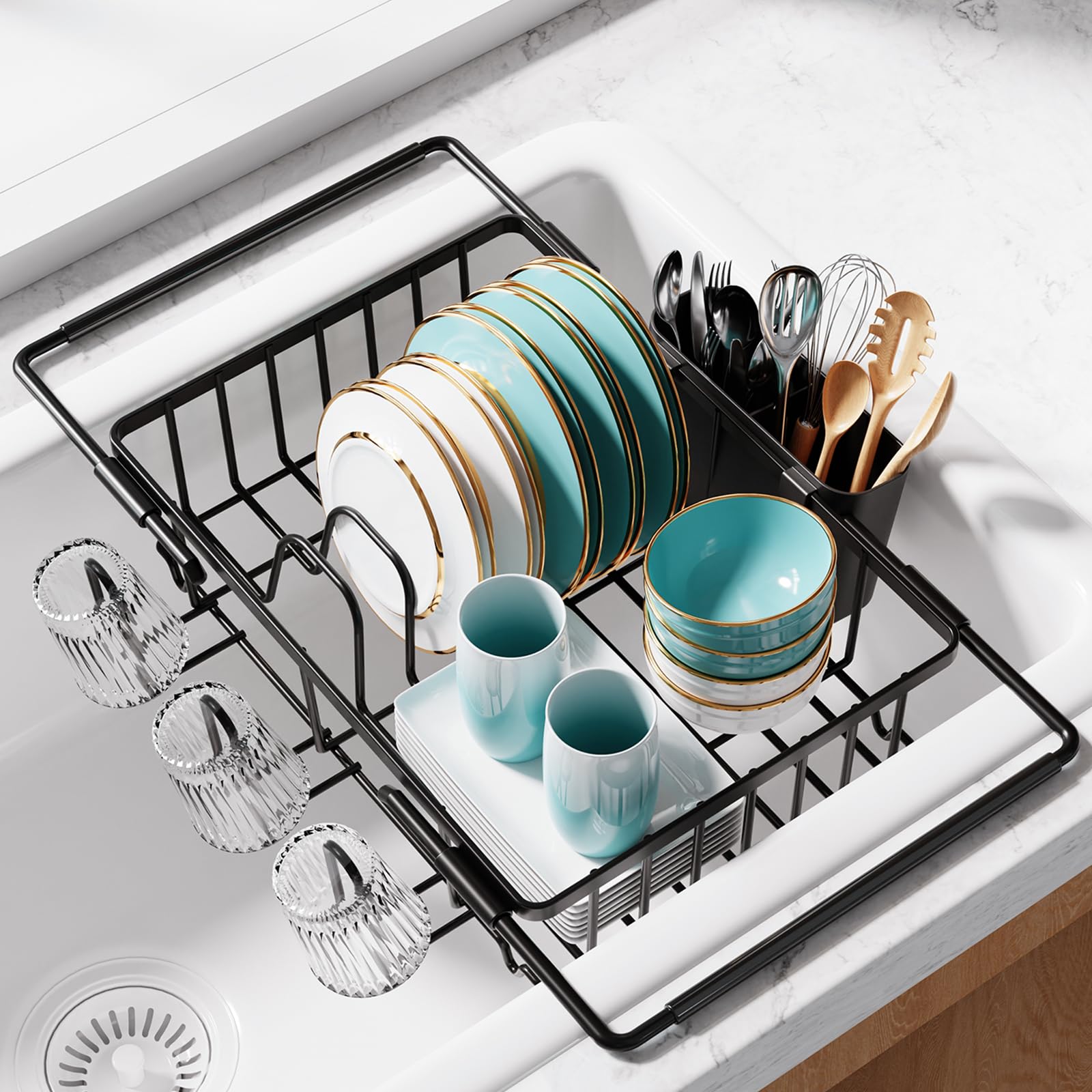 Dish Drying Rack in Sink