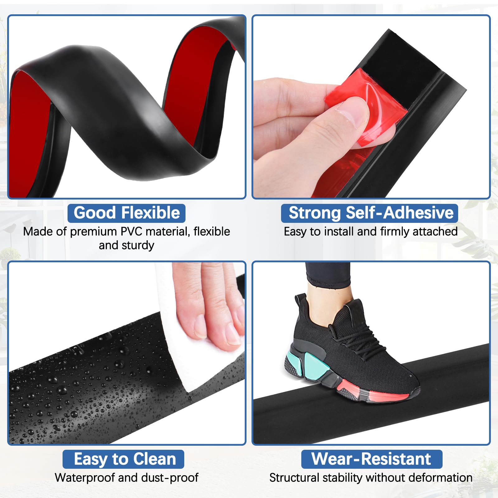 Vinyl Floor Transition Strip Self Adhesive Door Threshold Strip