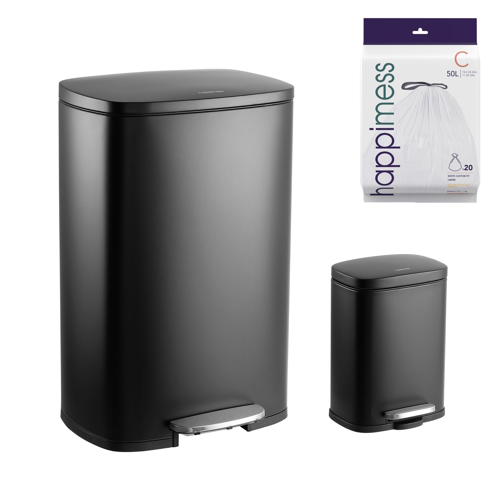 Connor 2 Piece Stainless Steel Trash Can