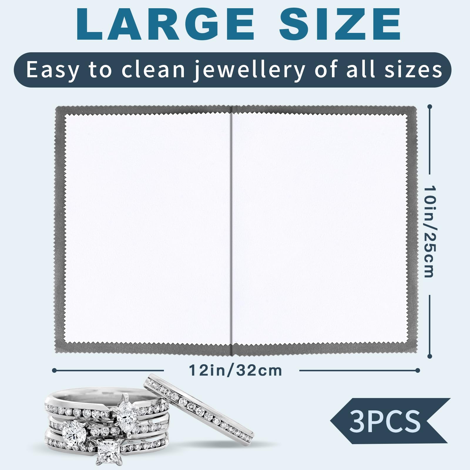 3PCS Jewelry Cleaning Cloth (3 Count)